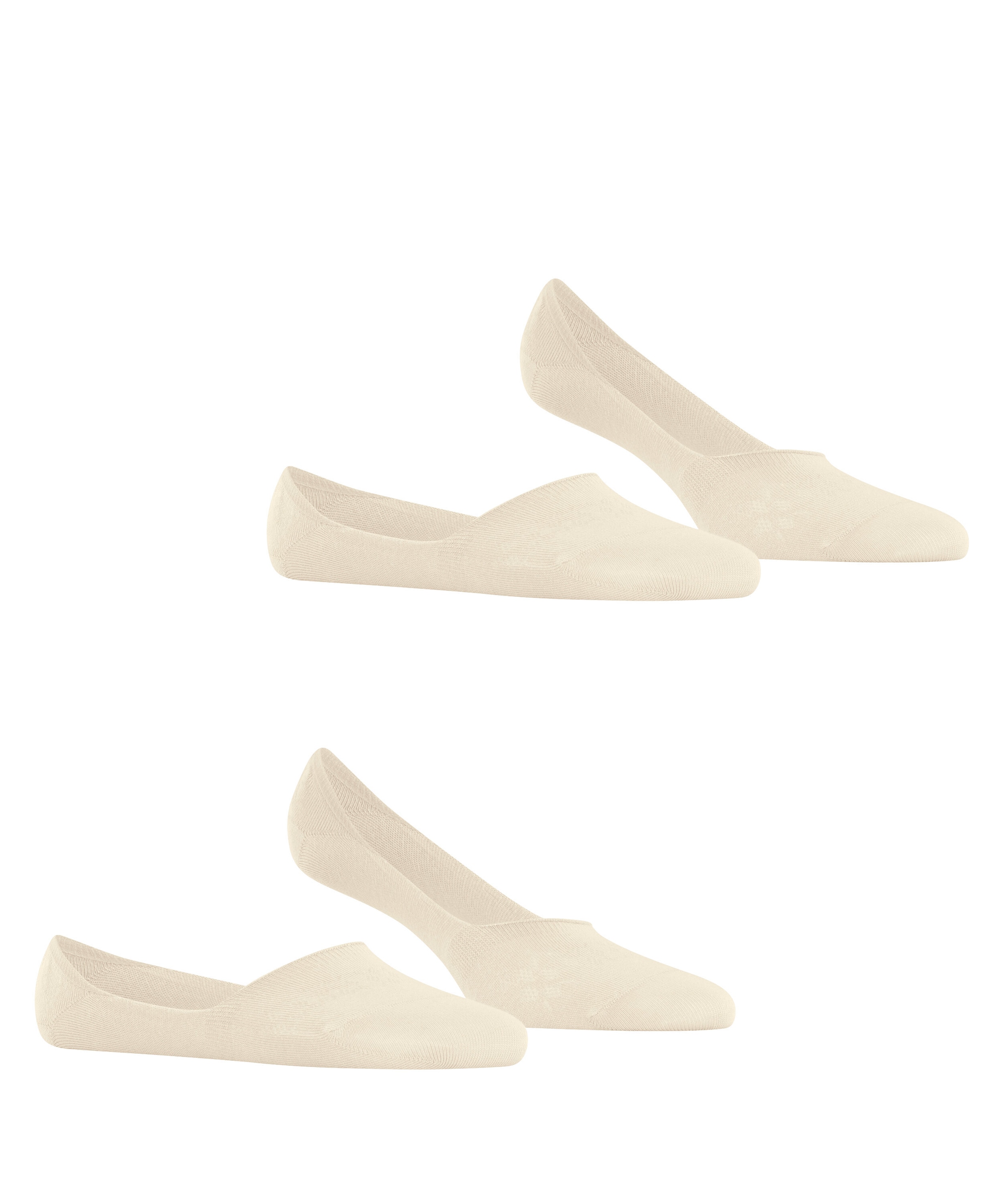 Burlington Chaussons »Everyday« 2 paires,  uni, silicone au talon, chaussettes invisibles