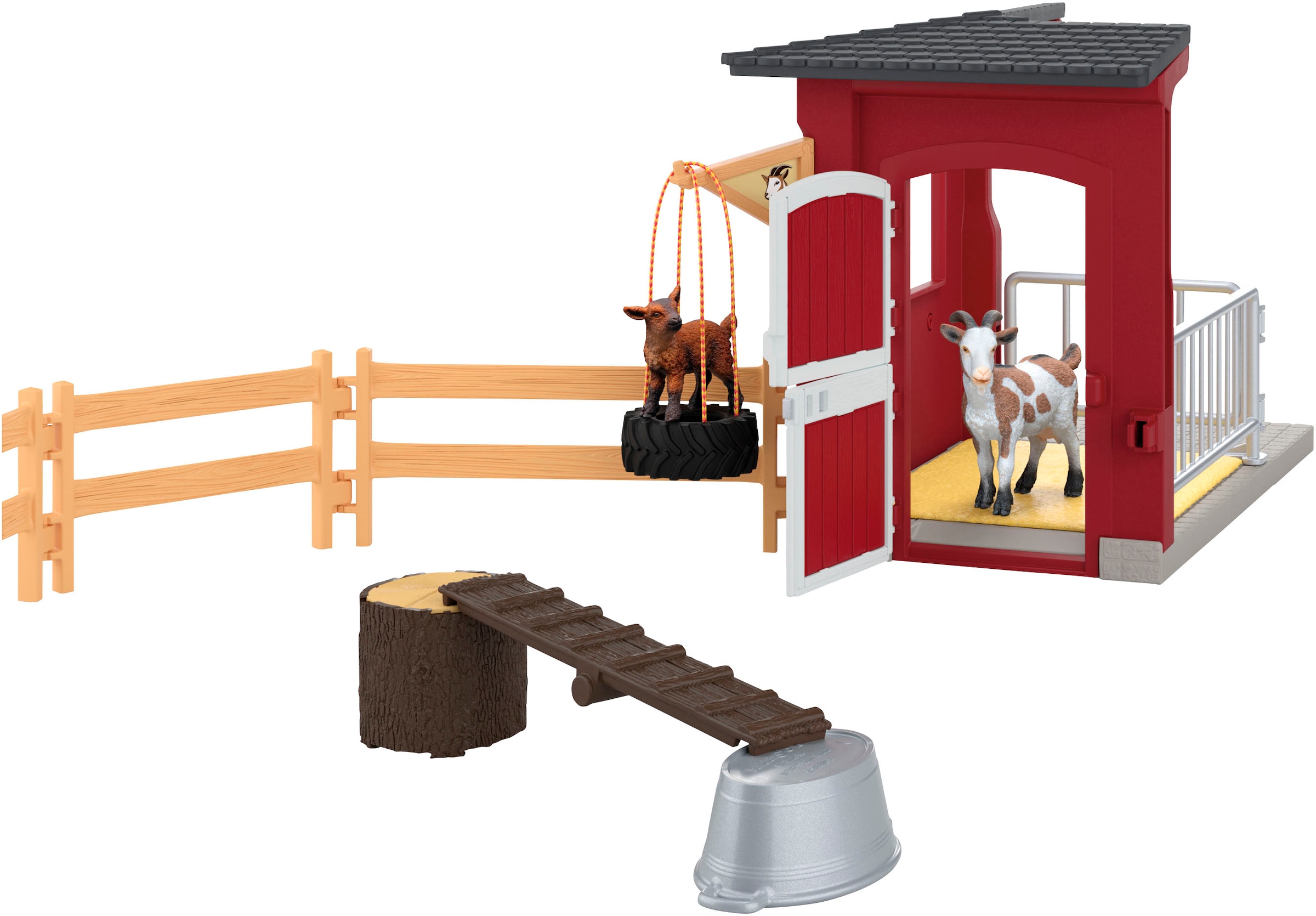 Schleich® Spielwelt »FARM WORLD, Ziegenstall  (42726)«