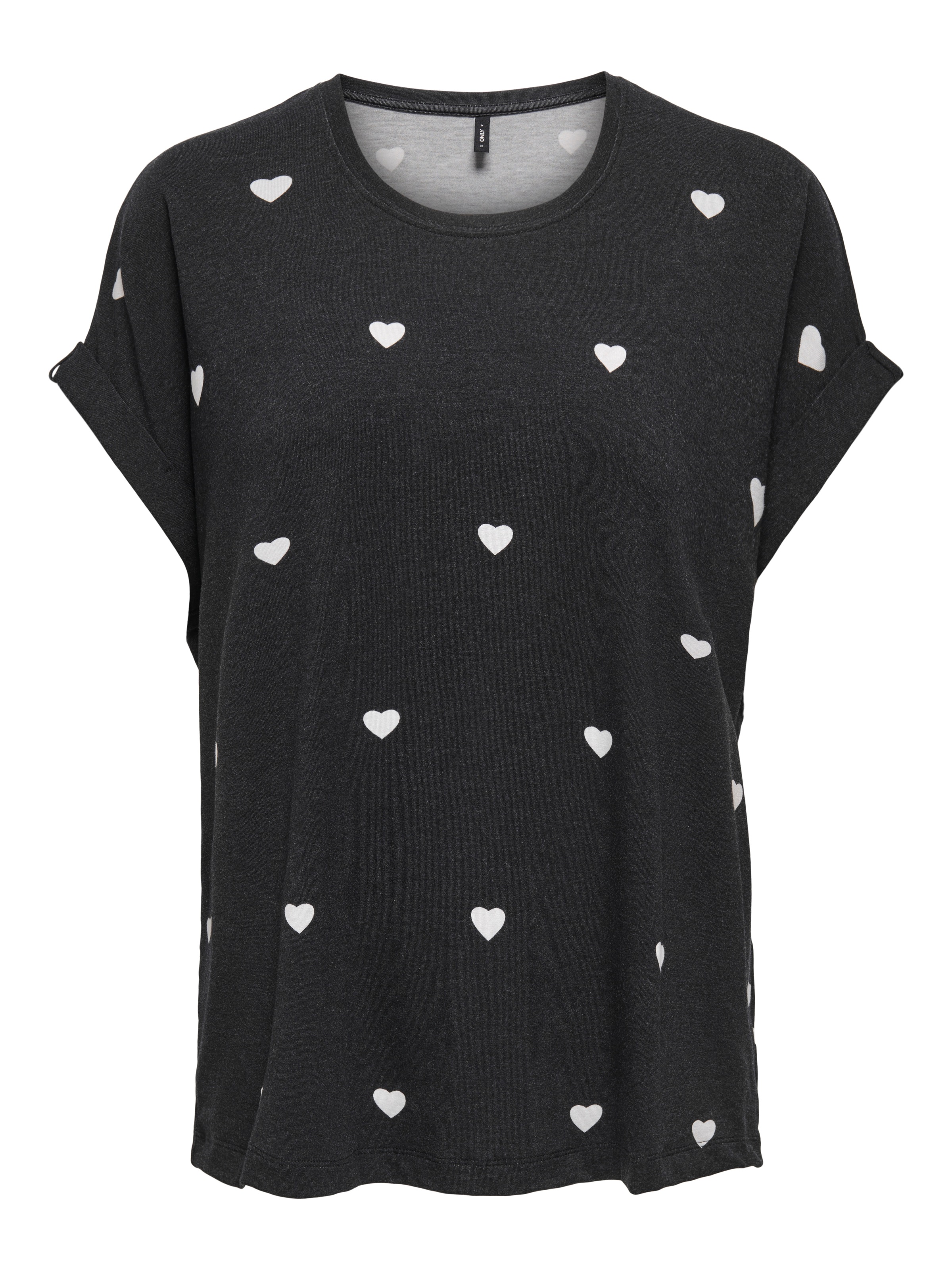 ONLY T-shirt à manches courtes »ONLMOSTER S/S AOP TOP CS JRS« mélange viscose, col rond