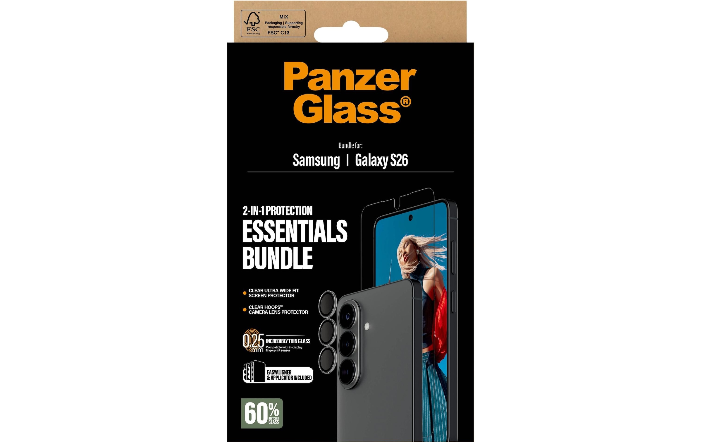PanzerGlass Verre de protection pour appareil photo »Hoops 2-in-1 Bundle Galaxy S26«