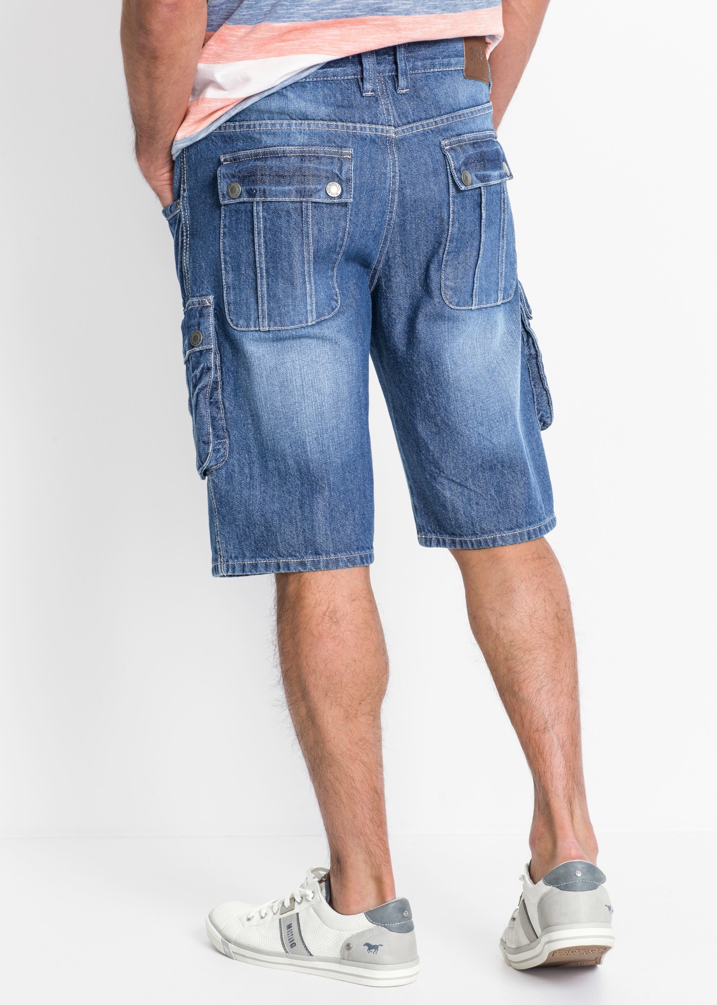 bonprix Bermudas  mit Used-Effekt, regular fit, aus Baumwolle