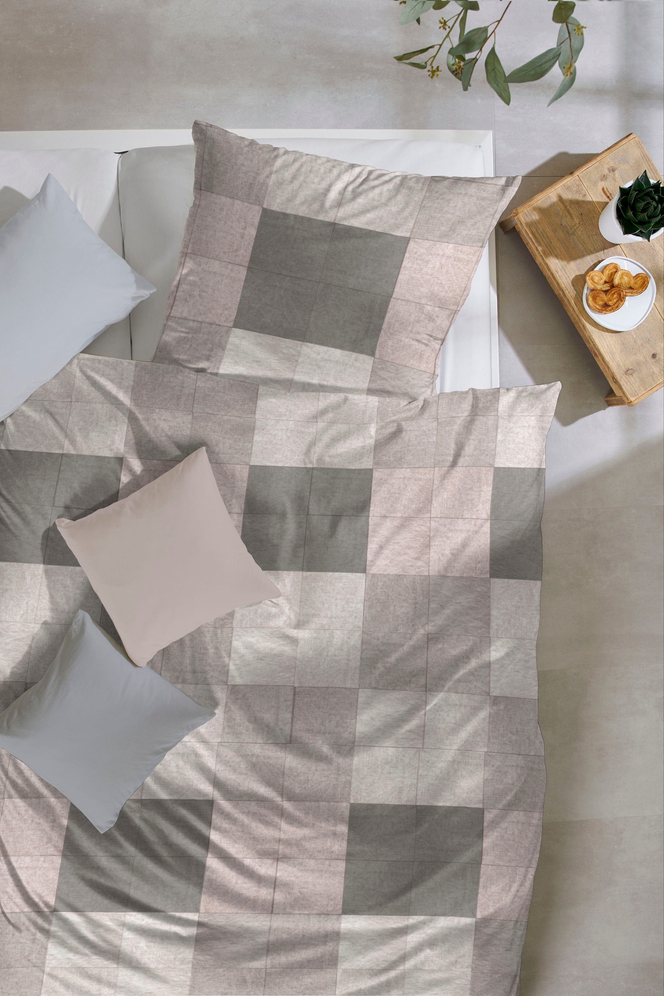 Primera Bettwäsche »Glencheck« 2 Stk. tlg. mit Patchwork Karo