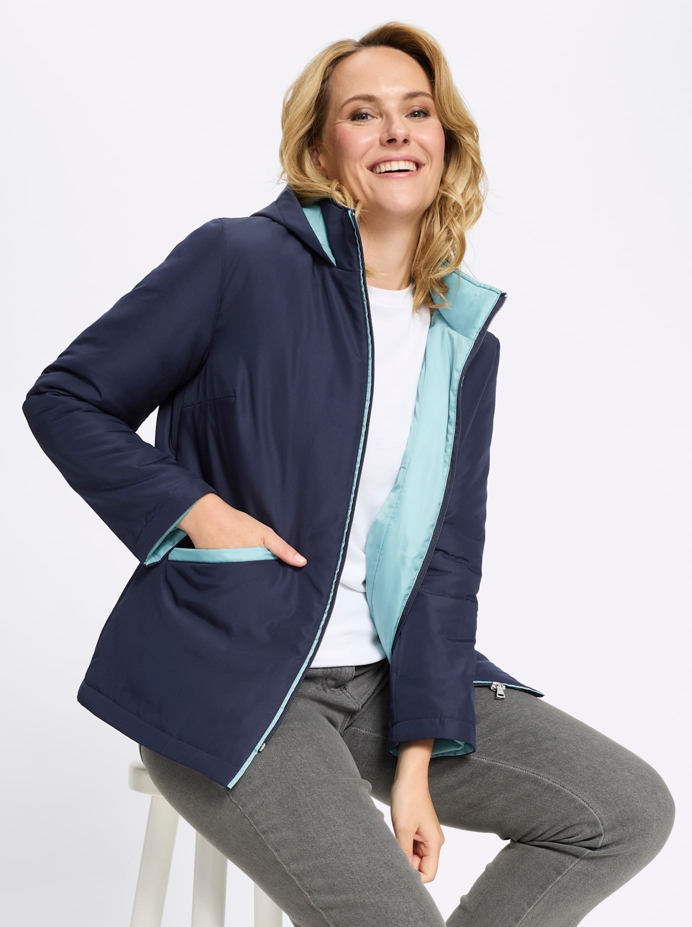 Classic Basics Veste longue mit Kapuze