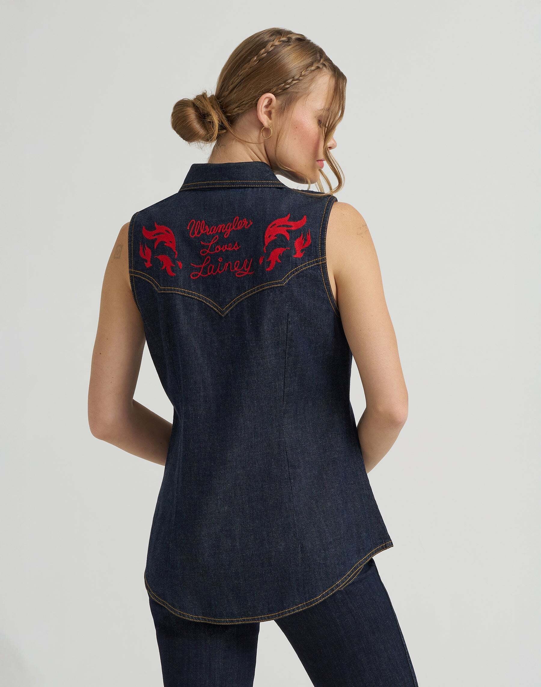 Wrangler Blouse en jean »WRANGLER Jeanshemd Sleeveless«