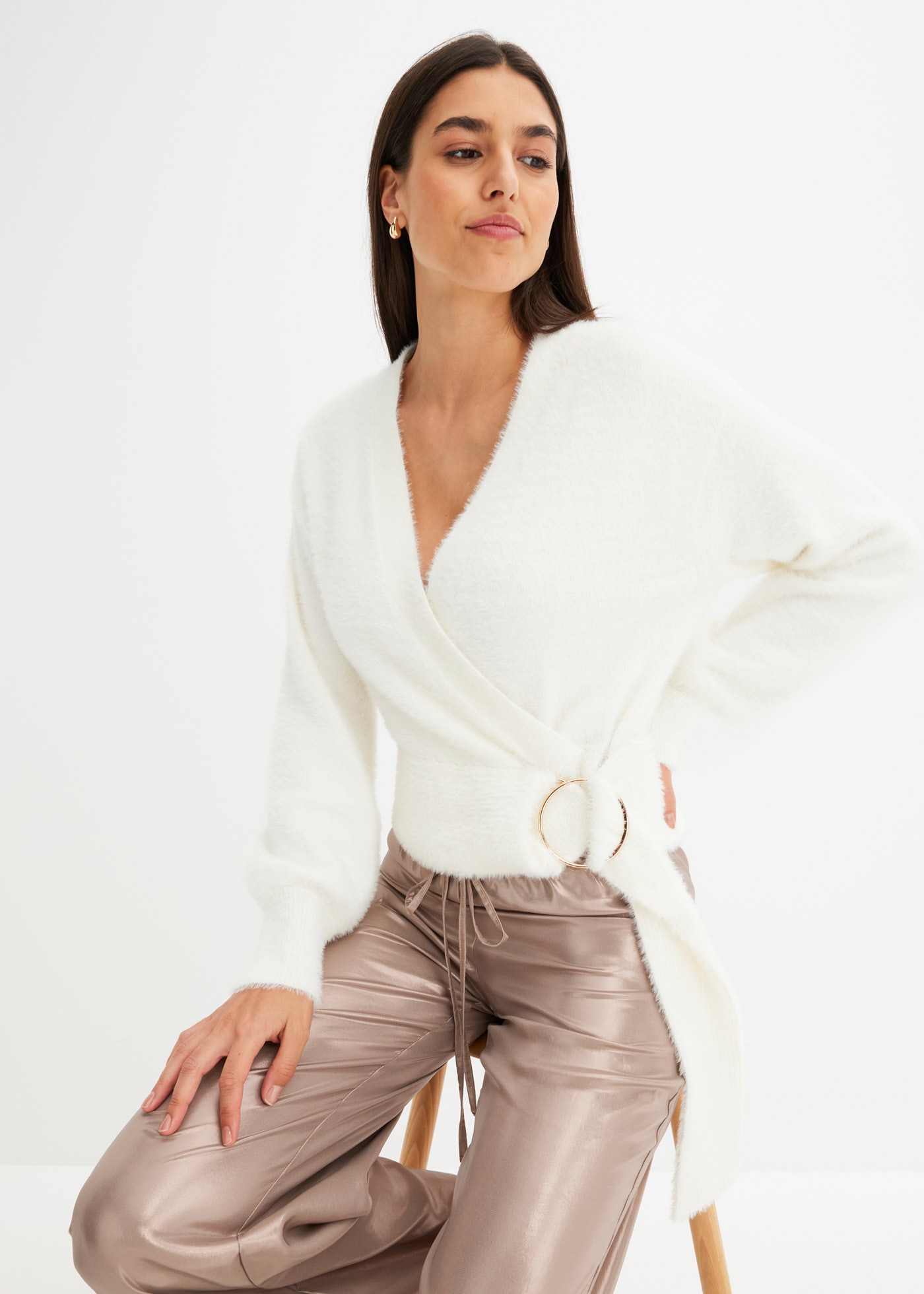 bonprix Wickelpullover