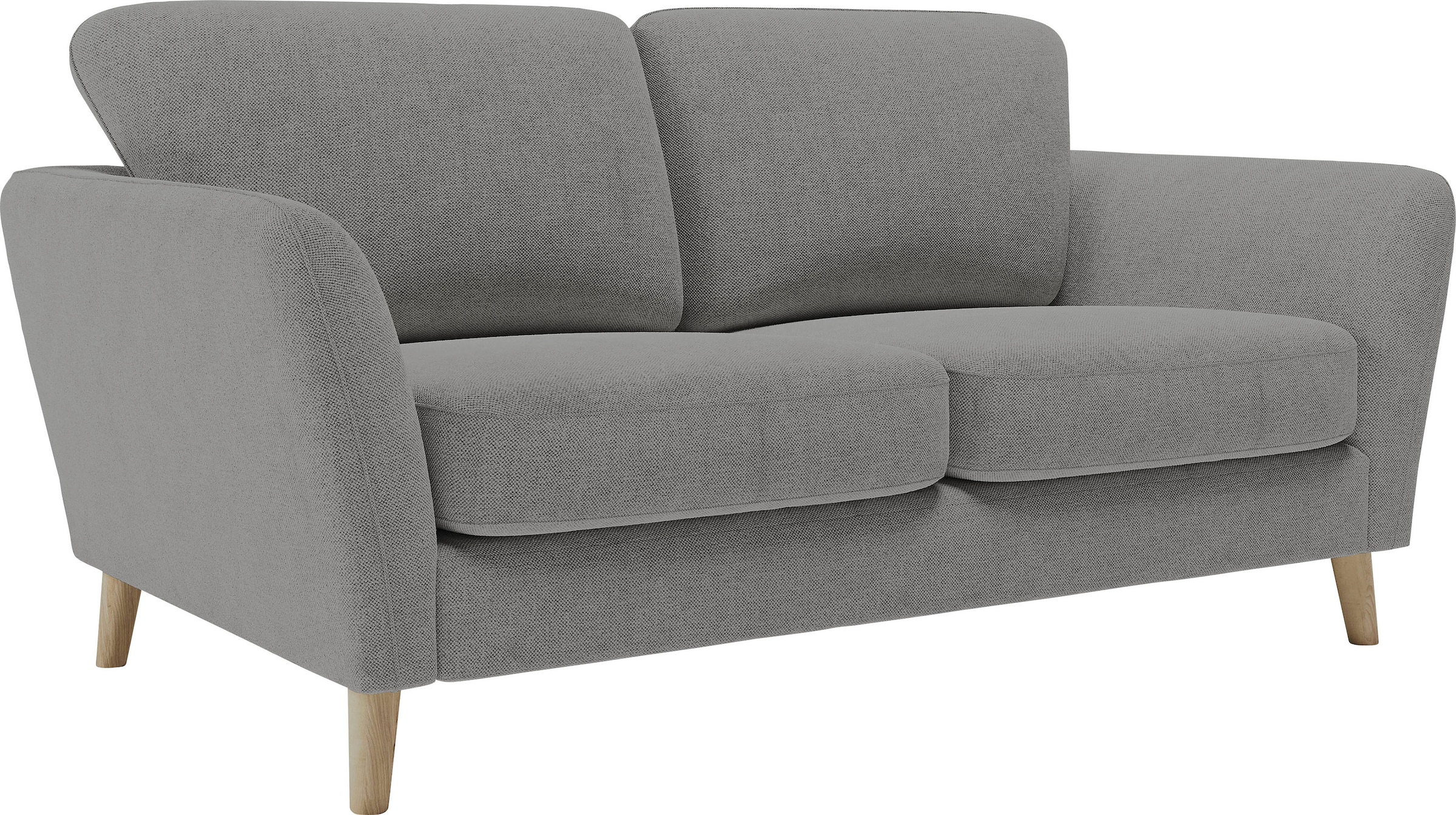 Home affaire 2-Sitzer »MARSEILLE Kompaktsofa 170 cm, Cord, Flachgewebe, Struktur, Webstoff« Massivholzbeine Eiche, Landhausstil, Wellenunterfederung