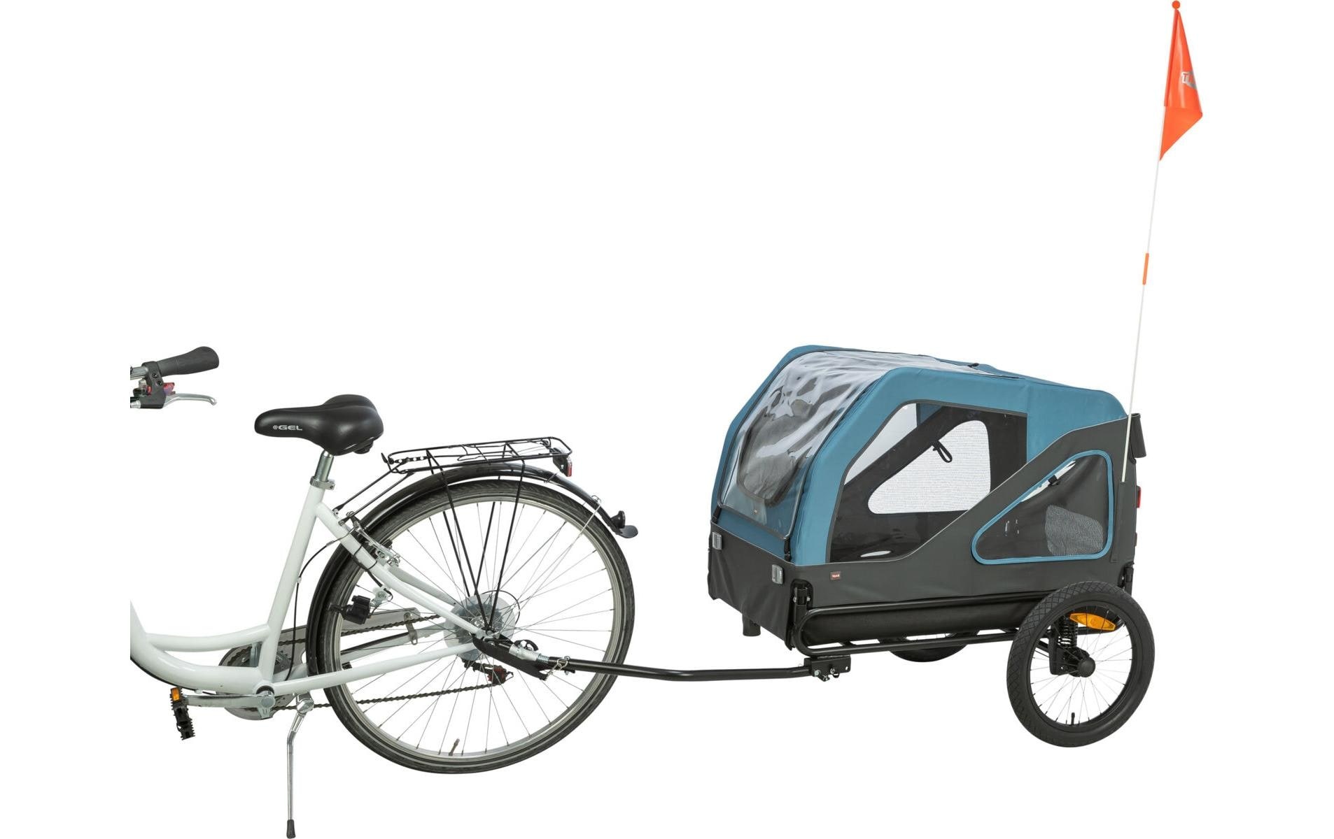 TRIXIE Tierfahrradkorb »Fahrradanhänger L blau/grau 81 x 112 x 112/155 cm«