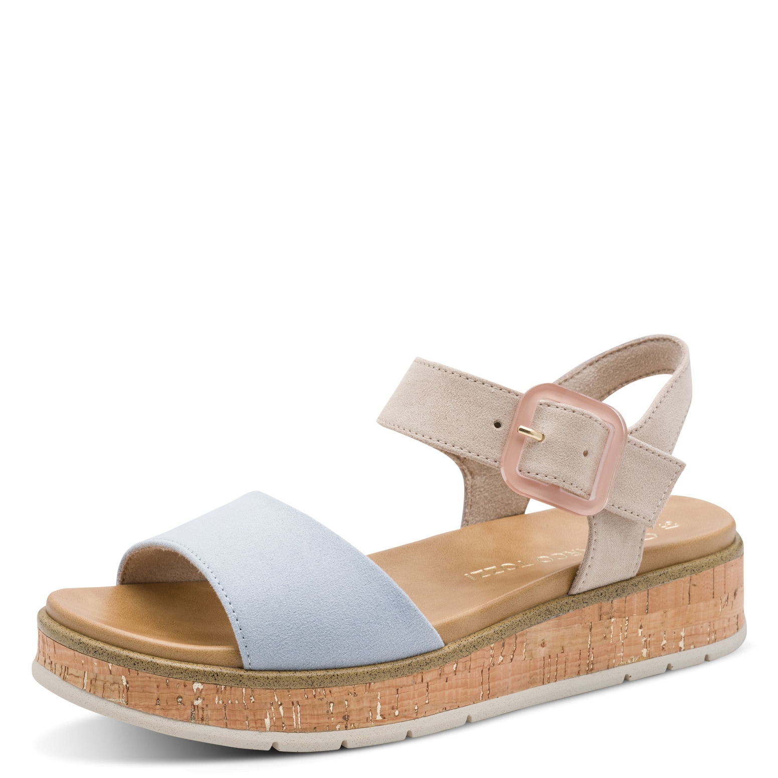 MARCO TOZZI Sandales compensées »GRADI«  Plateforme, chaussure d'été, sandale à brides avec semelle effet liège