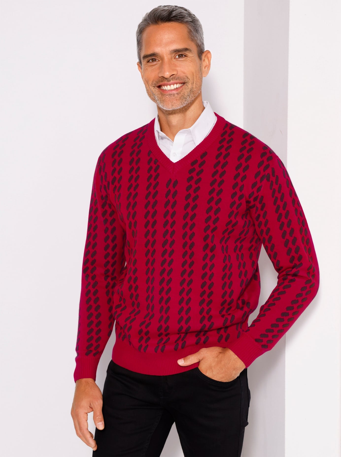 Classic Pull col V »V-Pullover«