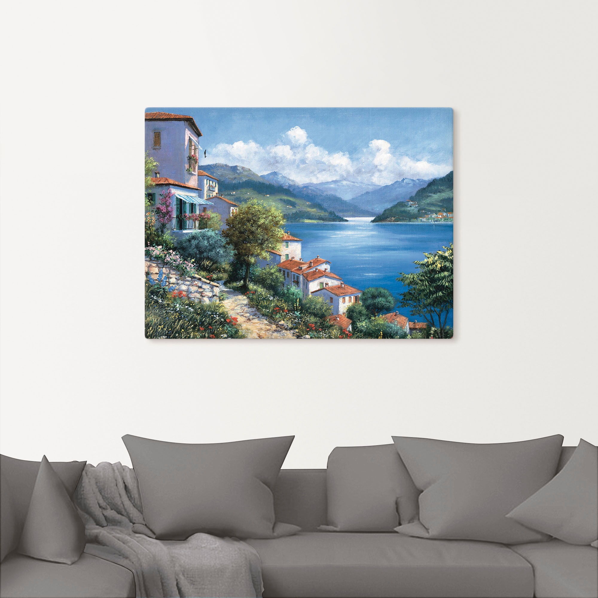 Artland Leinwandbild »Urlaubsaussicht« Gewässer 1 Stk. tlg. auf Holzrahmen gespannt