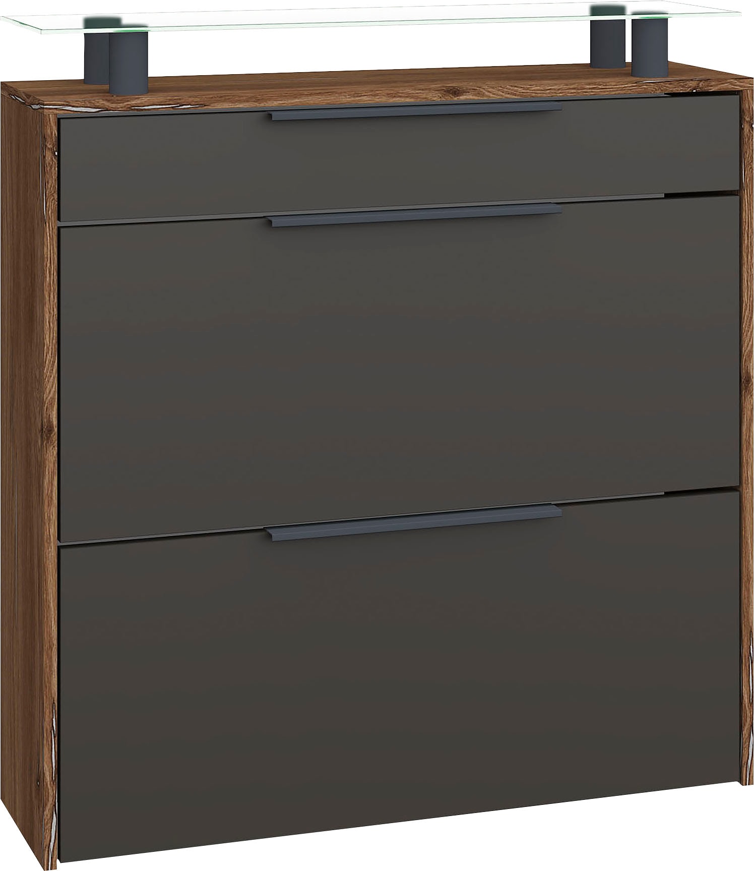 borchardt Möbel Armoire à chaussures »Tom, Hängeschrank mit Glasablage und Metallgriffen«