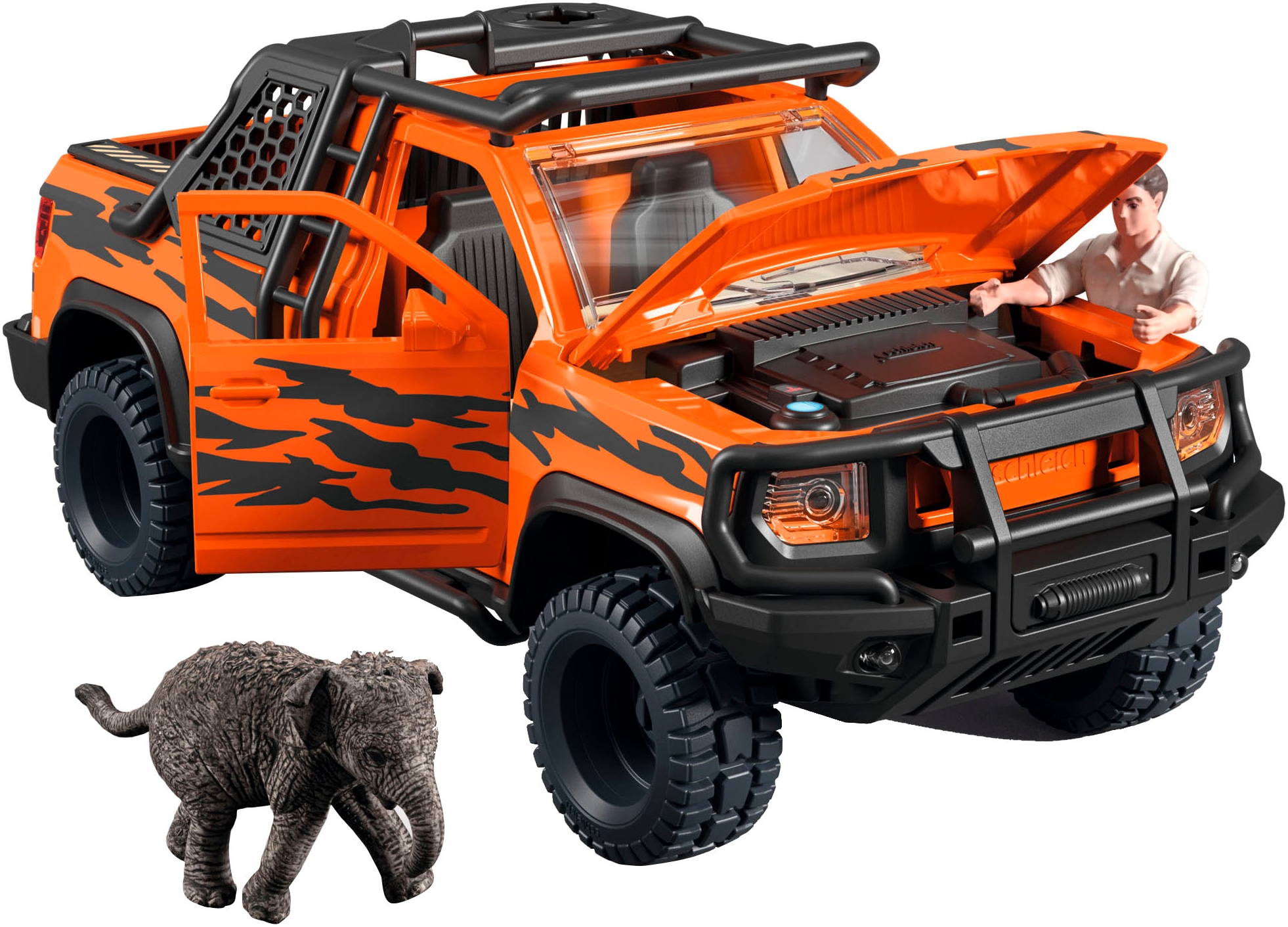 Schleich® Spielfigur »WILD LIFE, Abenteuerfahrzeug im Dschungel (42720)«