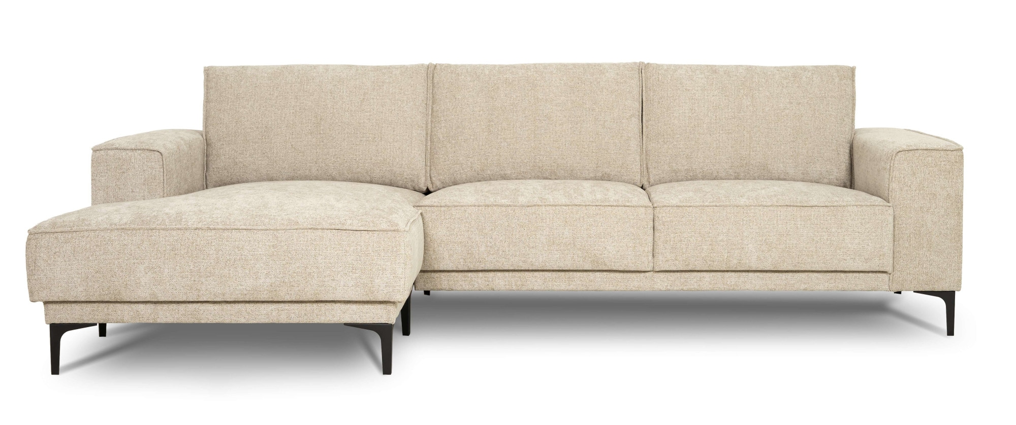 GOODproduct Ecksofa »Polsterecke, Sofa, Oland mit modernem Chenille-Bezug« L-Form, 280 cm, Wellenunterfederung, Skandi-Design, Metallfüsse