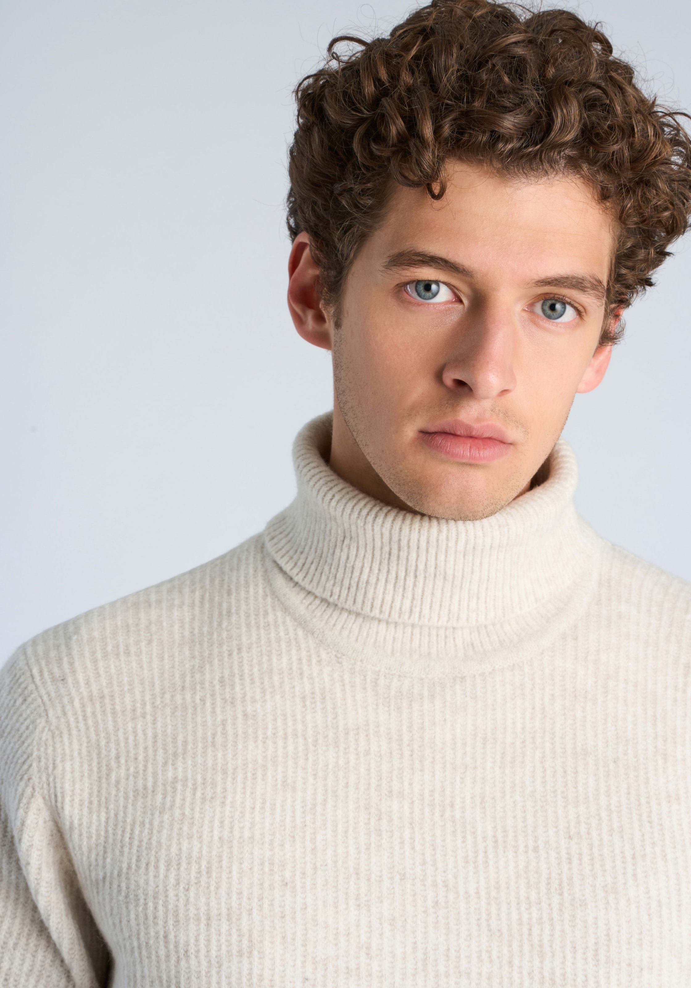 LINDBERGH Pull à col roulé Strickpullover / Winterpullover mit Wolle und Stretch