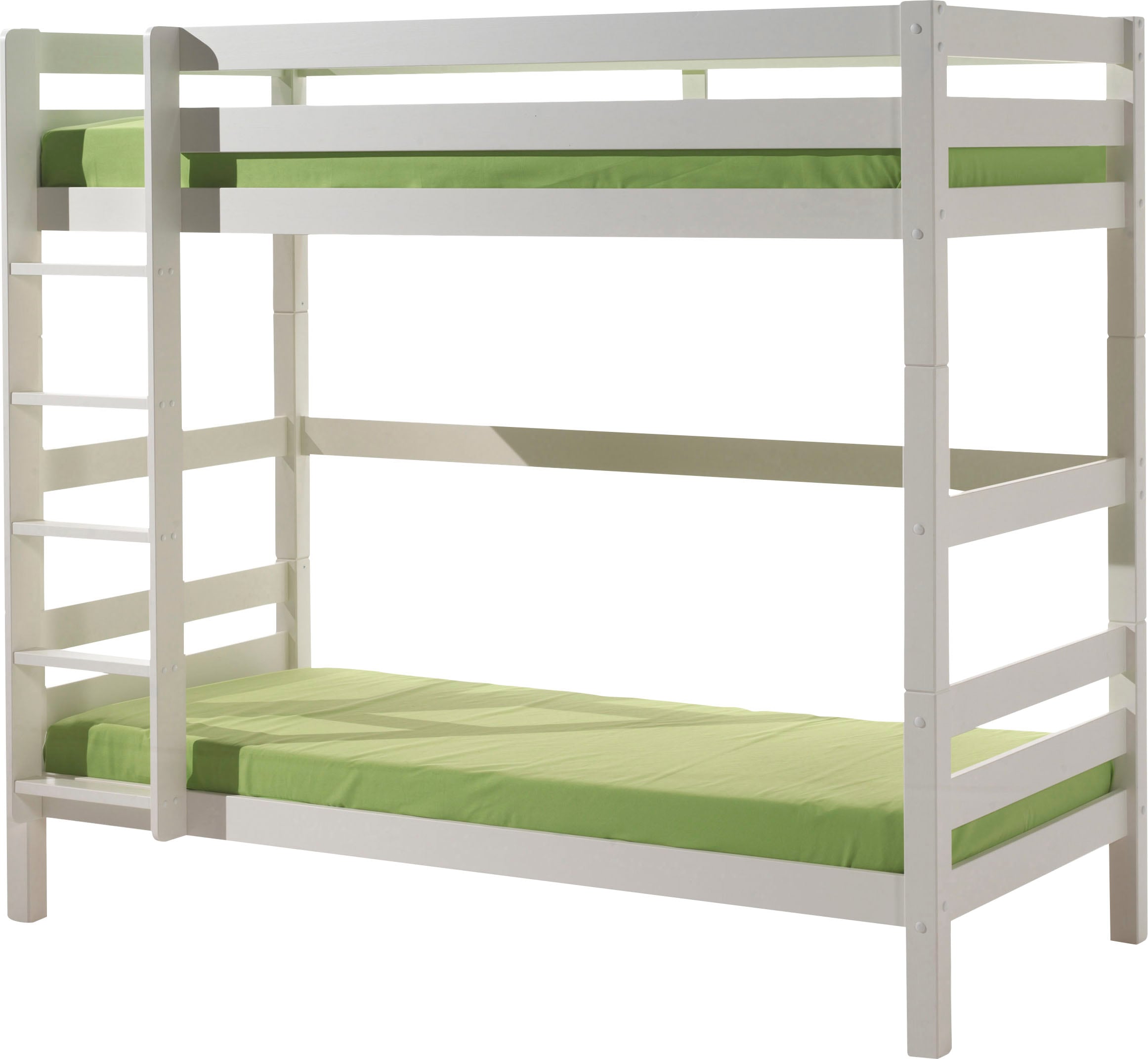 Vipack Lit superposé »Pino, inkl. Rolllattenrost, Leiter und Absturzschutz« L/H/P env. 210x182x105 cm, pin massif, différentes couleurs,  au choix sans tiroir, avec 1 grand et 2 petits tiroirs de lit
