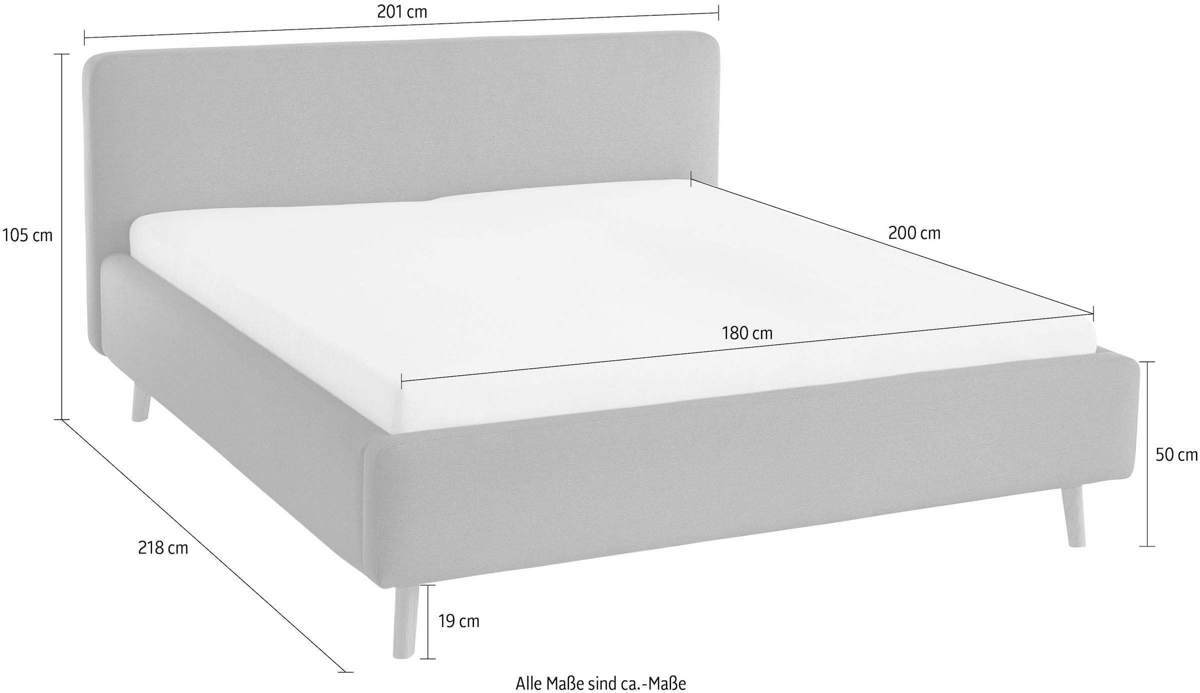 meise.möbel Lit rembourré »Mattis« Topseller, wahlweise mit Bettkasten