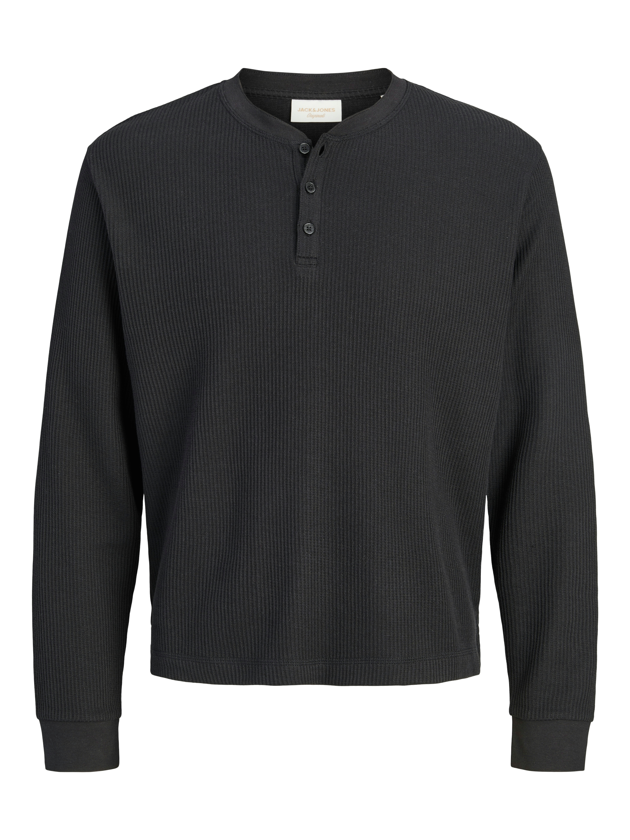 Jack & Jones T-shirt à manches longues »JORCHAMBERI HENLEY LS TEE« mélange coton, coupe régulière