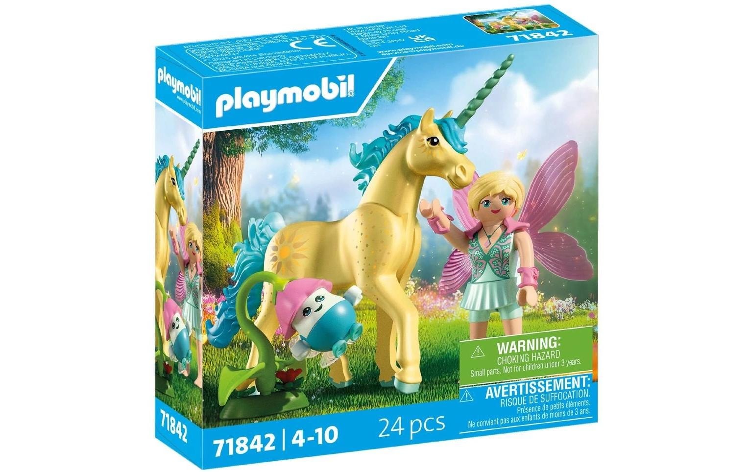 Playmobil® Konstruktions-Spielset »Sammeleinhorn, Sonnenscheinblüte mit Fee (71842), Princess Magic«