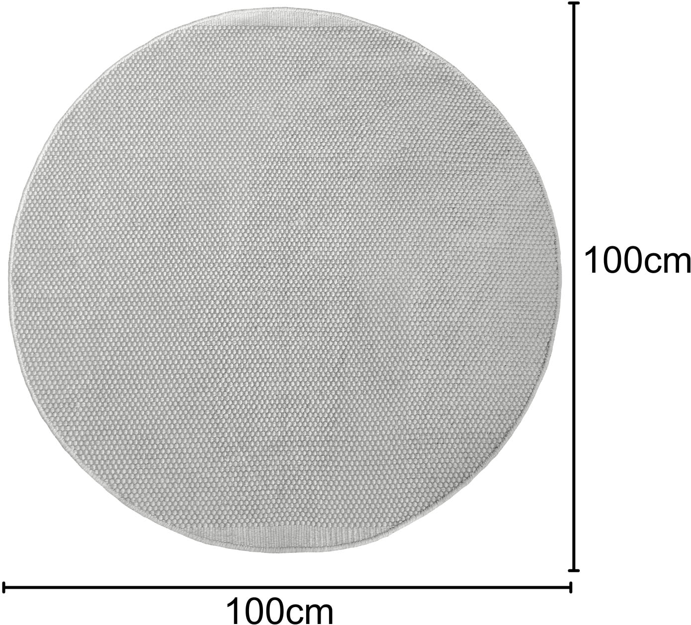 Myflair Möbel & Accessoires Wollteppich »WOOLY DREAM« rund 10 mm Höhe handgewebter Wendeteppich, Uni Farben, reine Wolle, Wohnzimmer