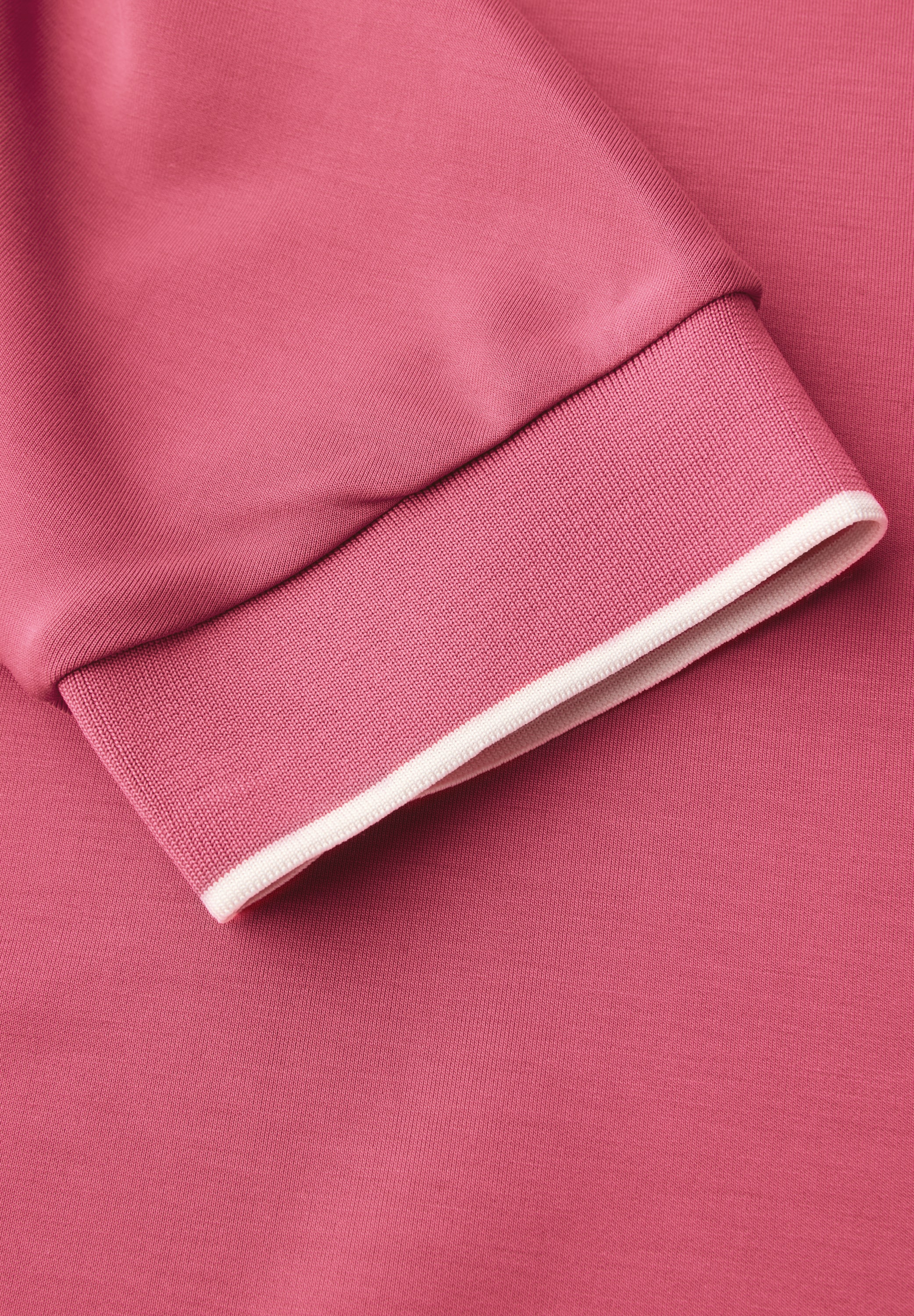 STREET ONE T-Shirt im Silk-Look, mit Rundhals, halbarm