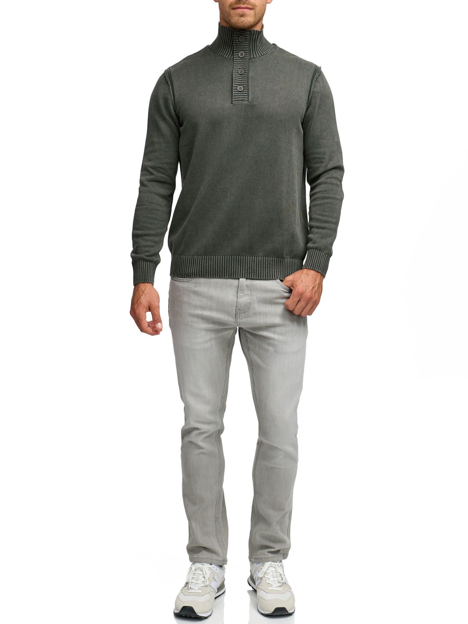 Indicode Strickpullover »INNiels ½ Placket«