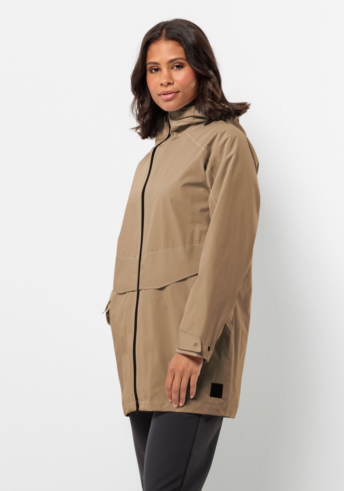 Jack Wolfskin Veste longue »MAINKAI LONG JKT W« mit Kapuze