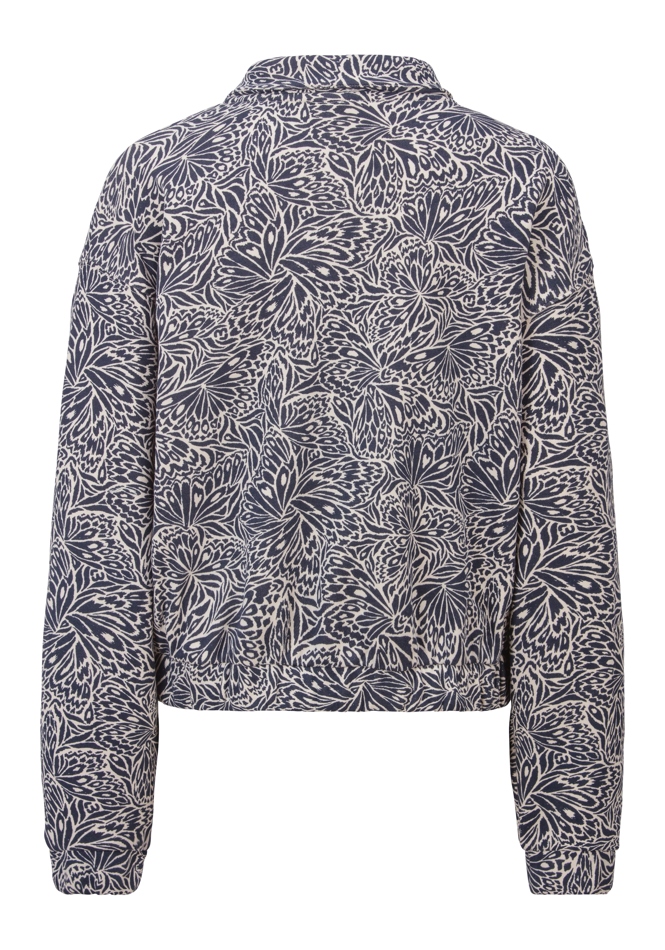 Ragwear Sweatshirt »IZZAR PRINT« Stehkragen mit Reissverschluss im Troyer-Stil