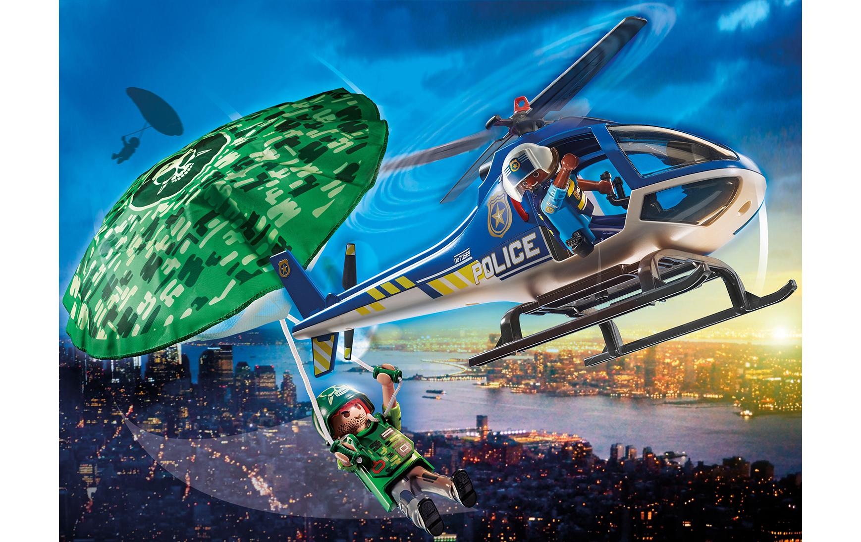 Playmobil® Briques de jeu »City Action Polizei-Hubschrauber:Fallschirm-Verfolgung 70569«