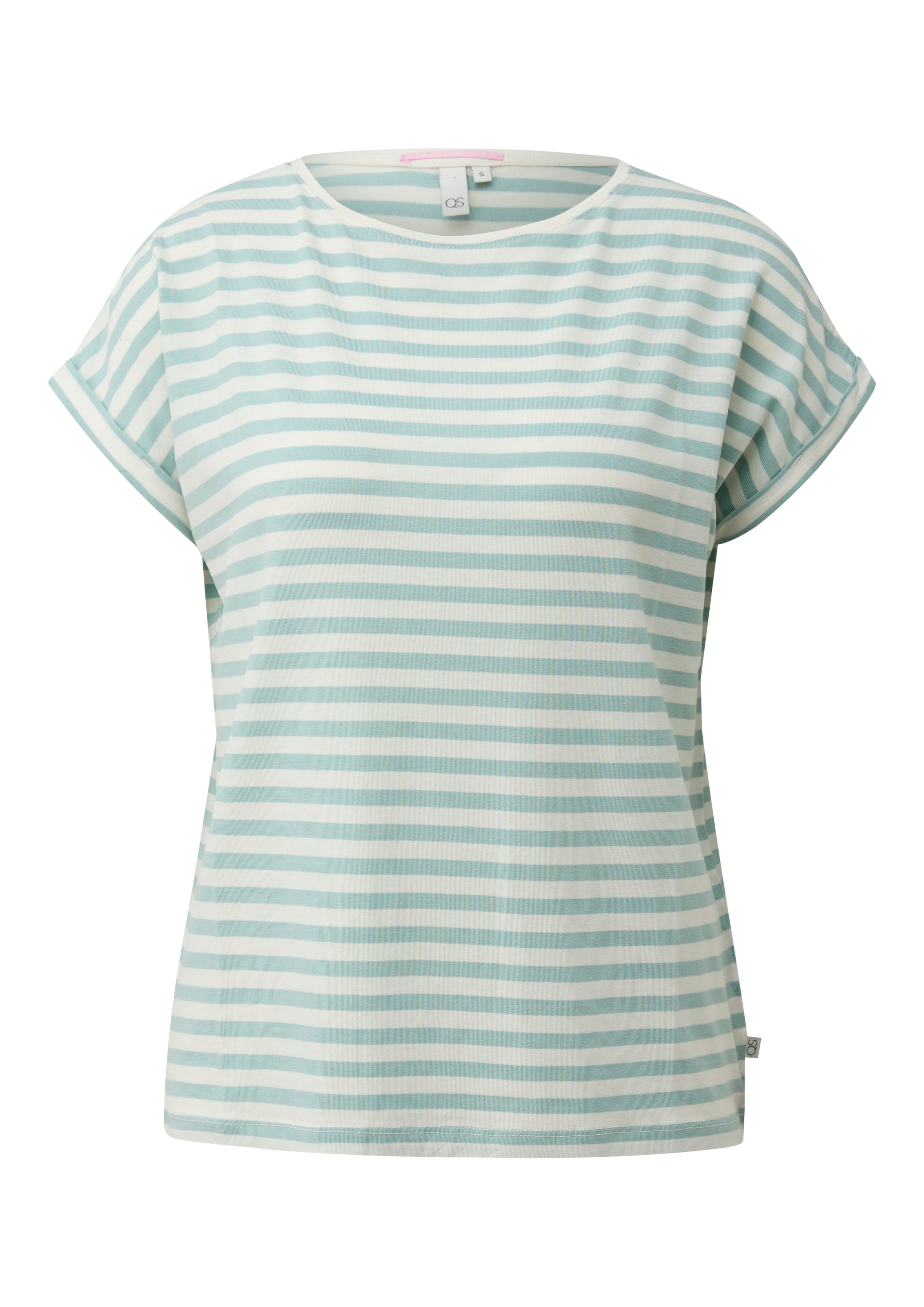 QS Kurzarmshirt im Streifen-Design