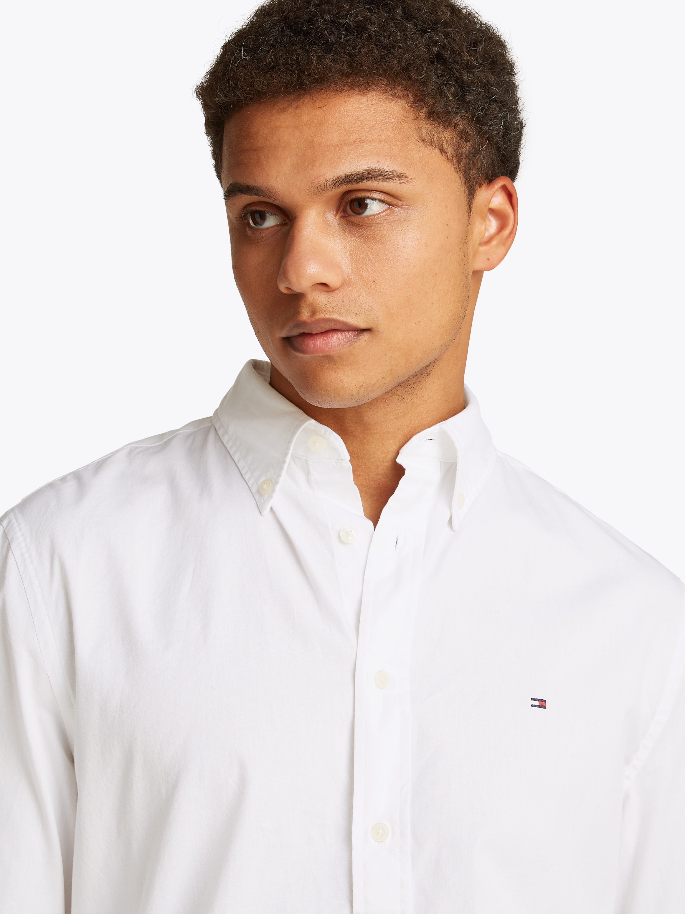 Tommy Hilfiger Langarmhemd »CORE FLEX POPLIN SOLID Regular Fit SHIRT«