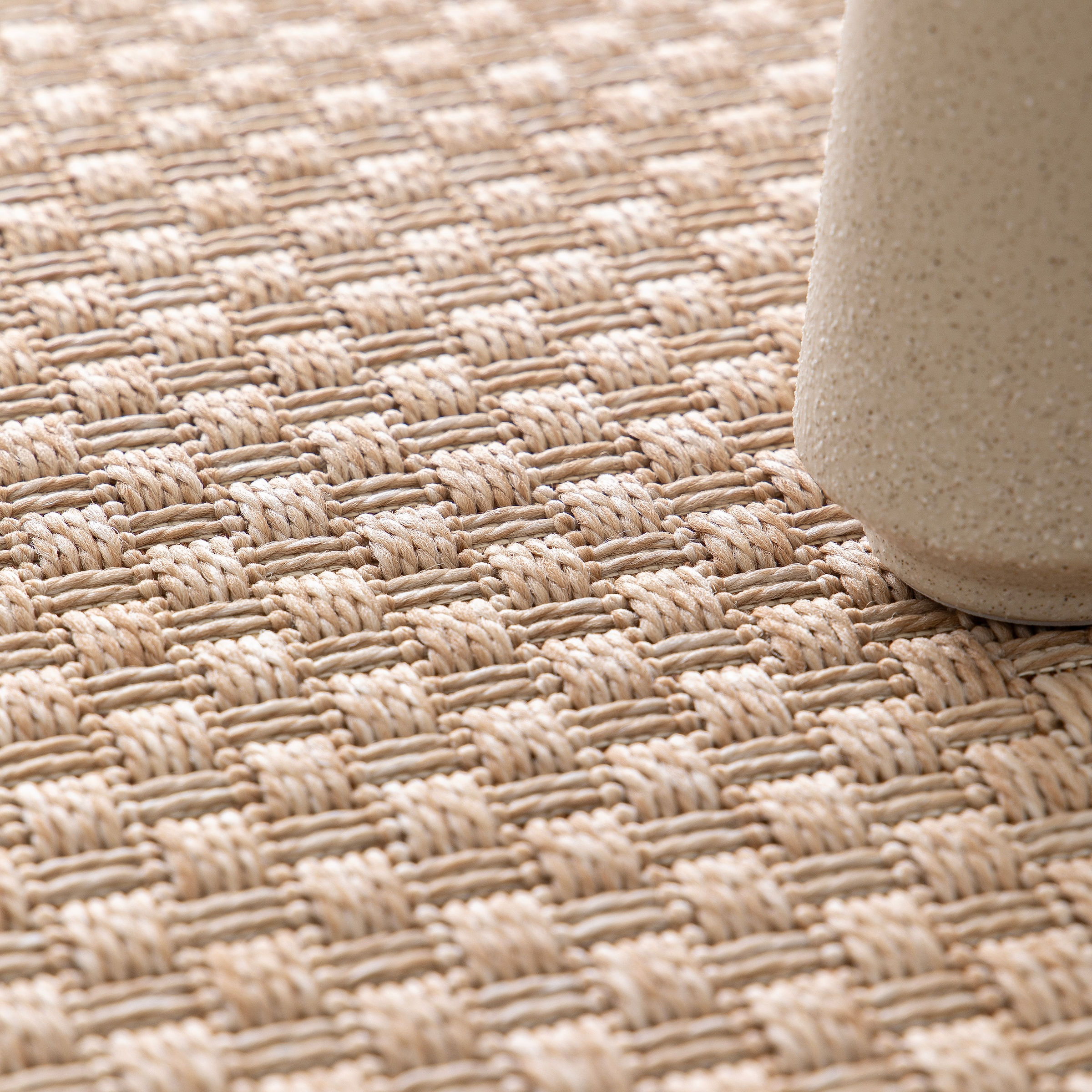 GOODproduct Tapis »Arona, Sisal-Optik mit Bordüre, auch für Balkon und Terrasse« Rectangulaire 7 mm Höhe In- und Outdoor geeignet, Wetterfest & UV-beständig