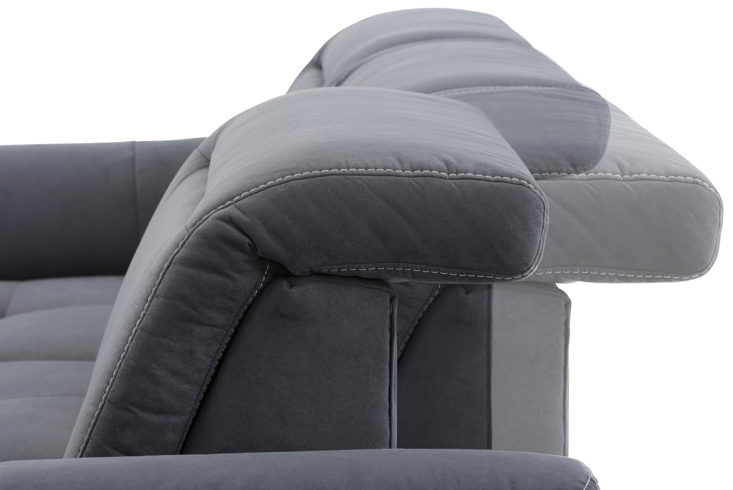 Home affaire Canapé d'angle »Solvei L-Form« mit Recamierenabschluss und Sitztiefenverstellung