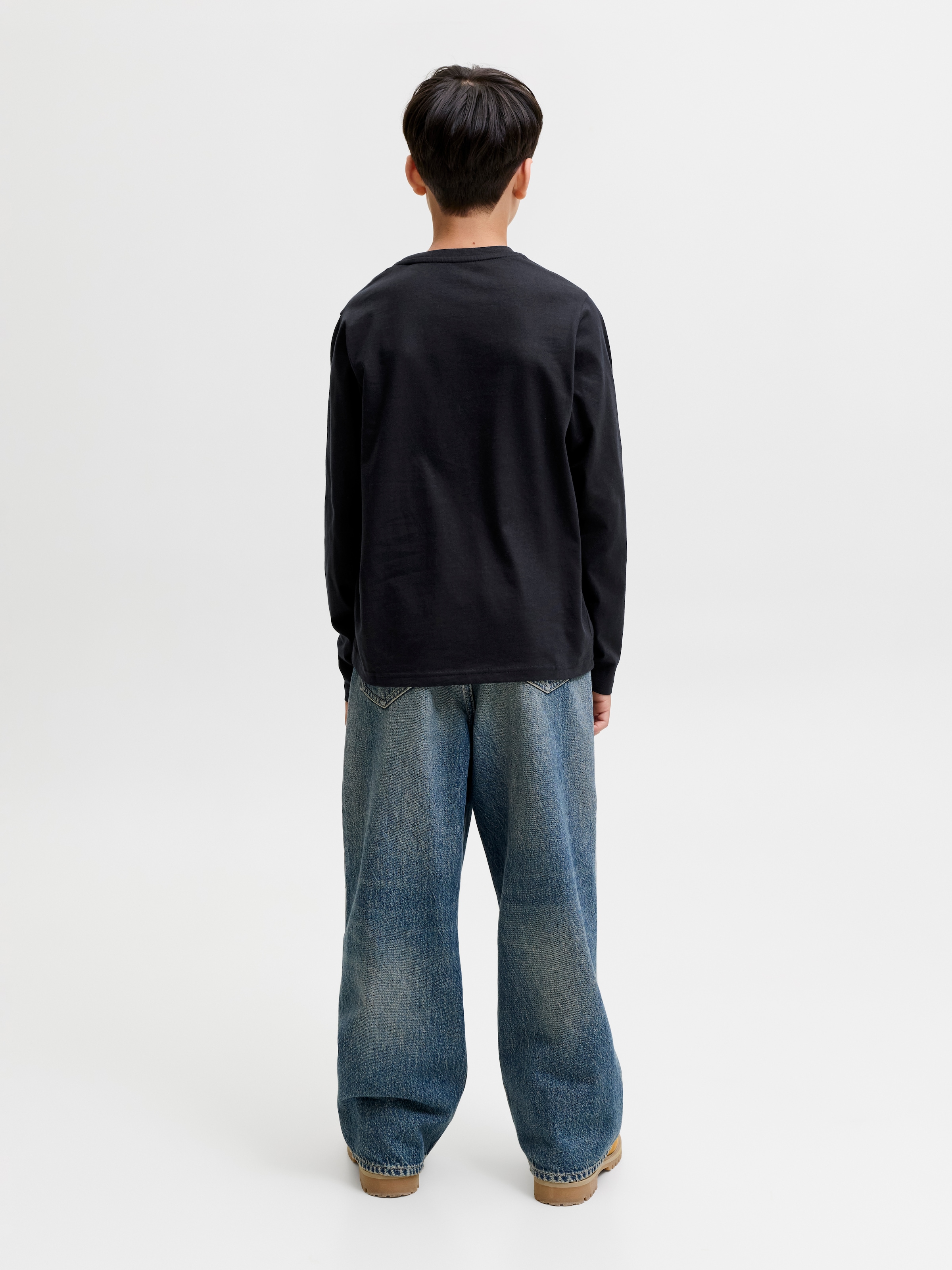 Jack & Jones Junior T-Shirt »JJEORGANIC RLX TEE LS O-NECK NOOS JNR« aus Baumwolle und Single Jersey, lockere Passform