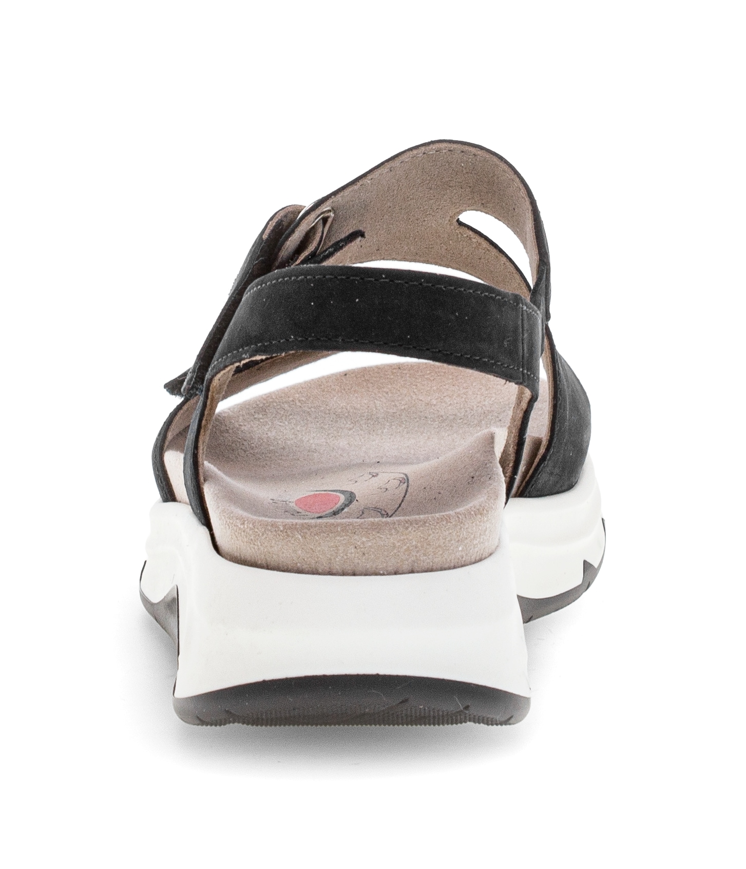 rollingsoft Sandales  compensé, sandale à brides avec fermetures velcro, largeur G