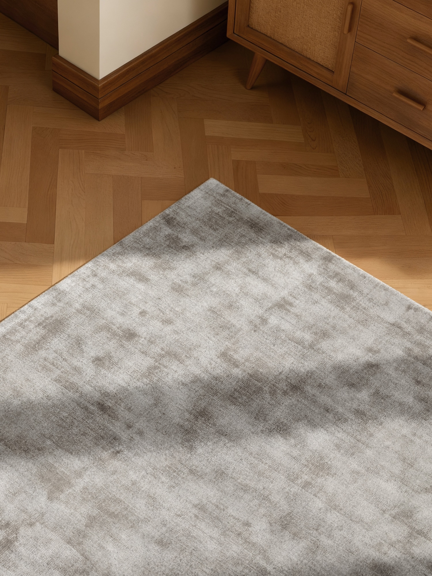 vikosa Tapis »Jane« Rectangulaire 10 mm Höhe Dezenter Glanz, Weich, Seidenoptik, Viskose, Wohnzimmer, Schlafzimmer