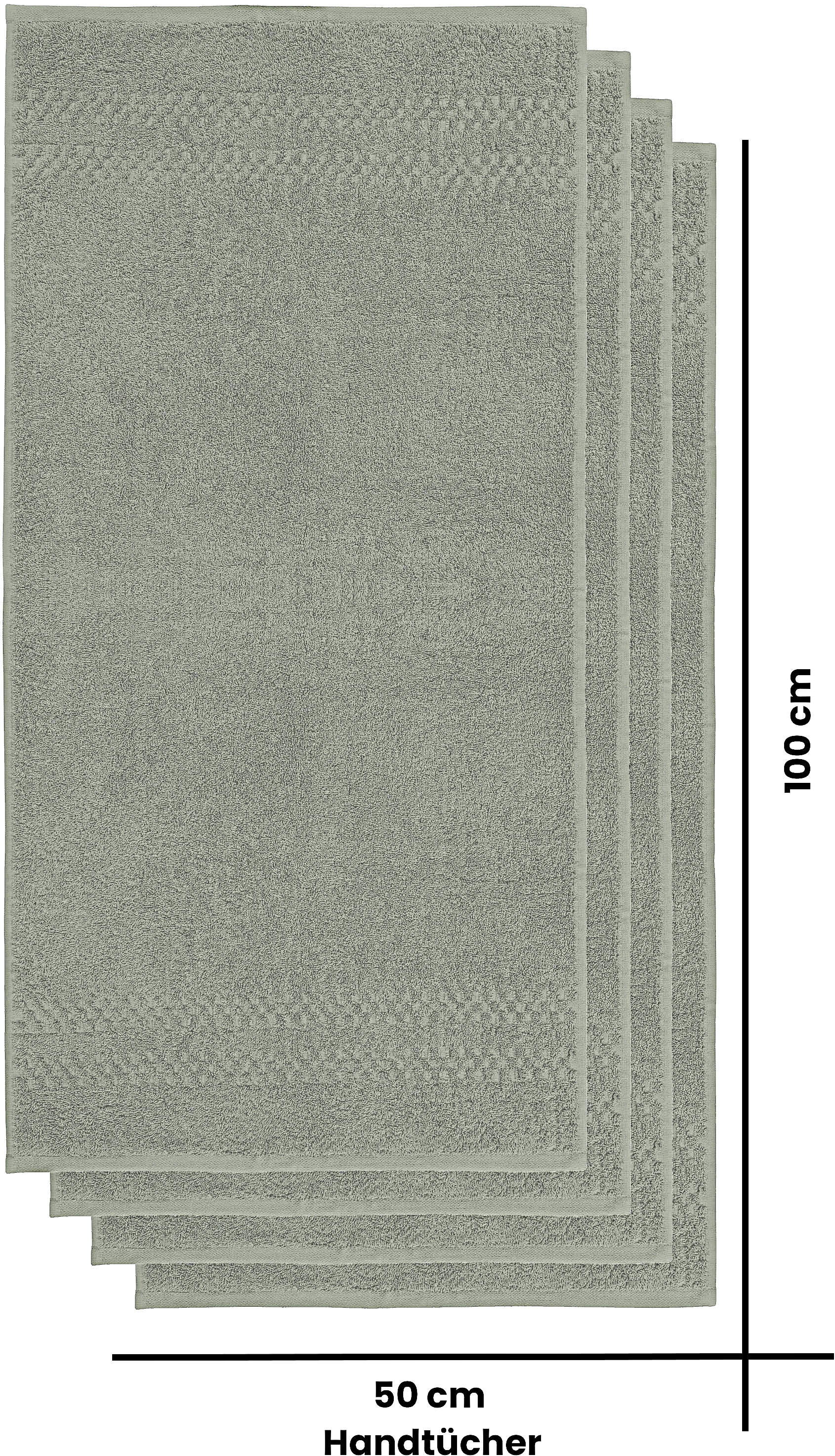 GOODproduct Serviette de bain »Regona, Handtücher 50x100cm, als Uni-Set und mit Karomuster, 500gr/m²« Serviettes premium avec bordure, set, 100% coton, garantie 5 ans