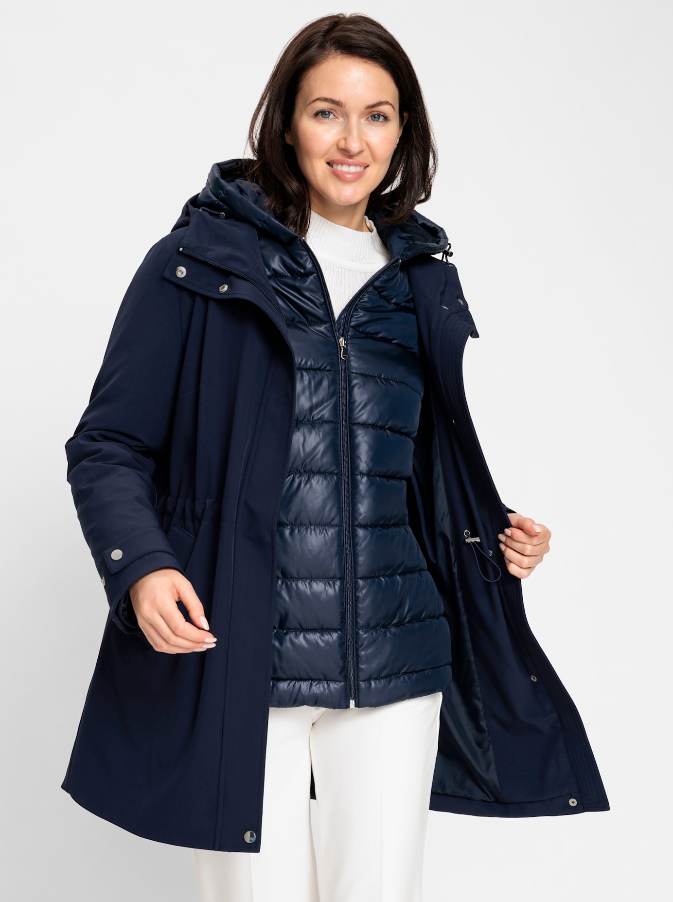 Inspirationen Doppeljacke mit Kapuze