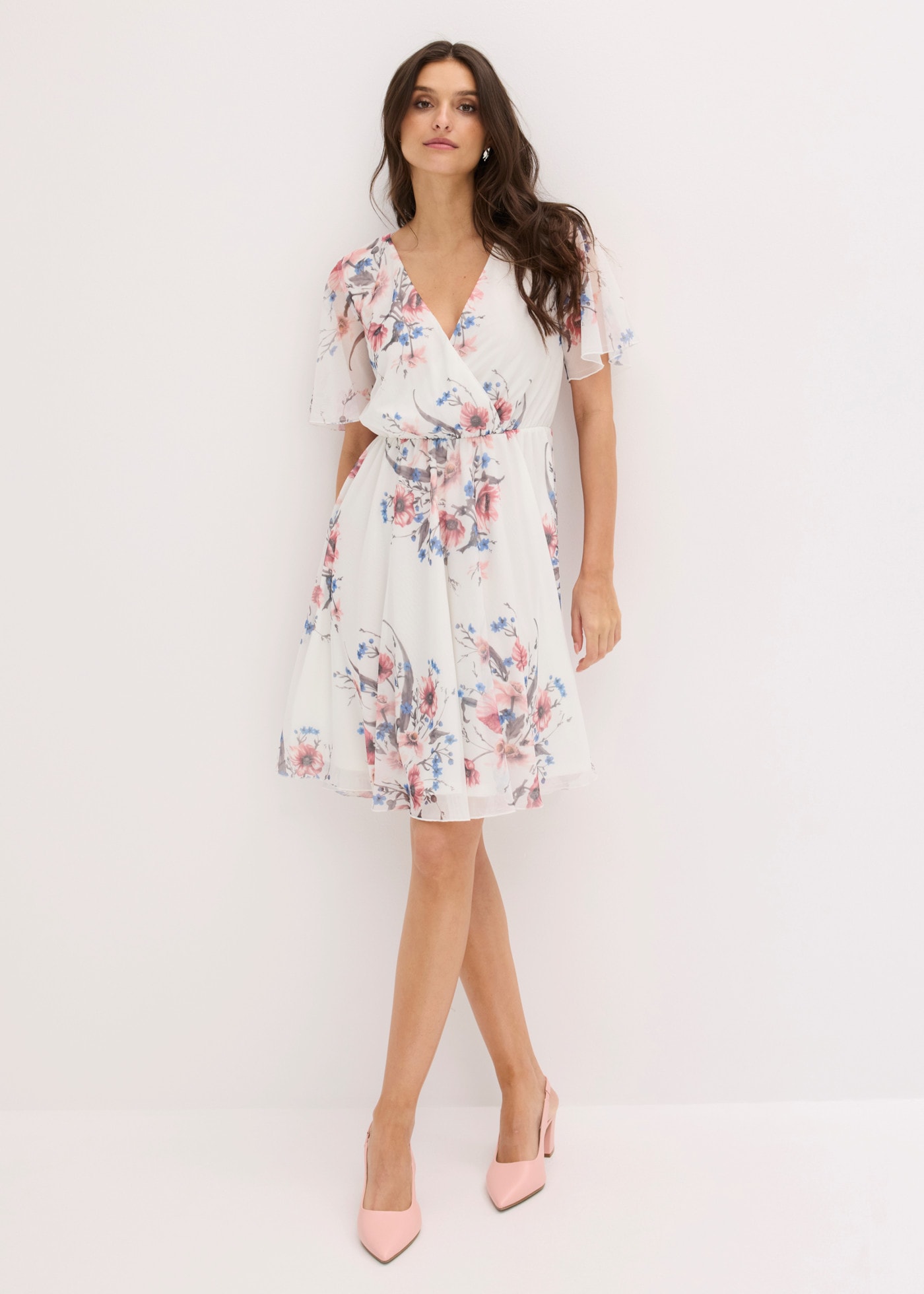 bonprix Mini-robe pour le quotidien, en polyester et élasthanne, coupe évasée