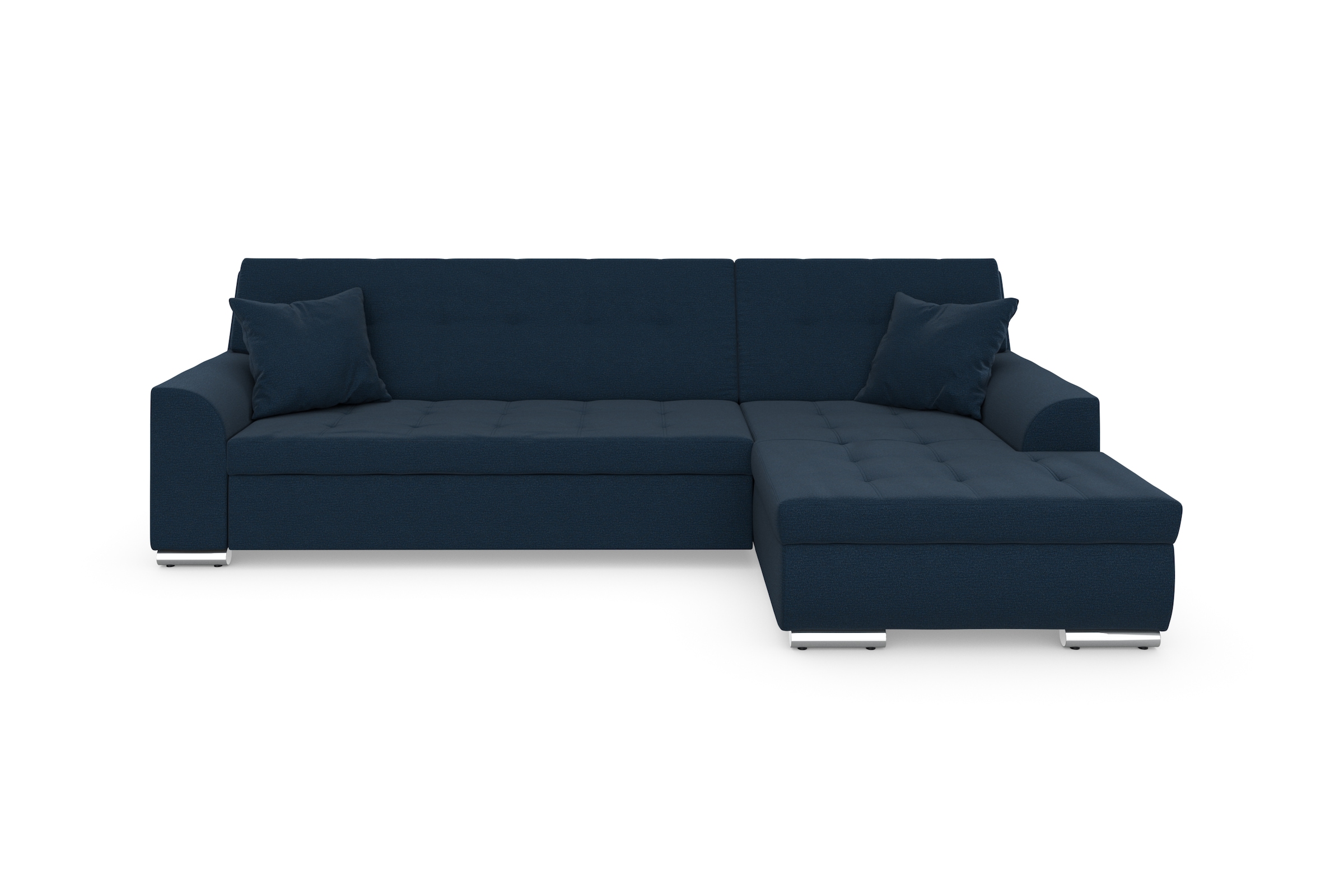 DOMO collection Ecksofa »TREVISO viele Bezüge, auch in Cord, L-Form, 267x178 cm« wahlw. mit Bettfunktion, inkl. Zierkissen, Unser Dauertiefpreis