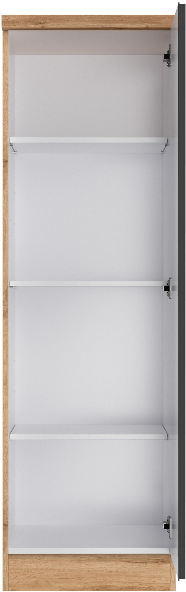 KOCHSTATION Armoire à provisions »KS-Virginia,neu in verbesserter Ausführung« plan de travail épaisseur 38 mm, rangement, fermeture douce,  dimensions (L/H/P) env. 50/166/60 cm, sens d'ouverture de la porte au choix