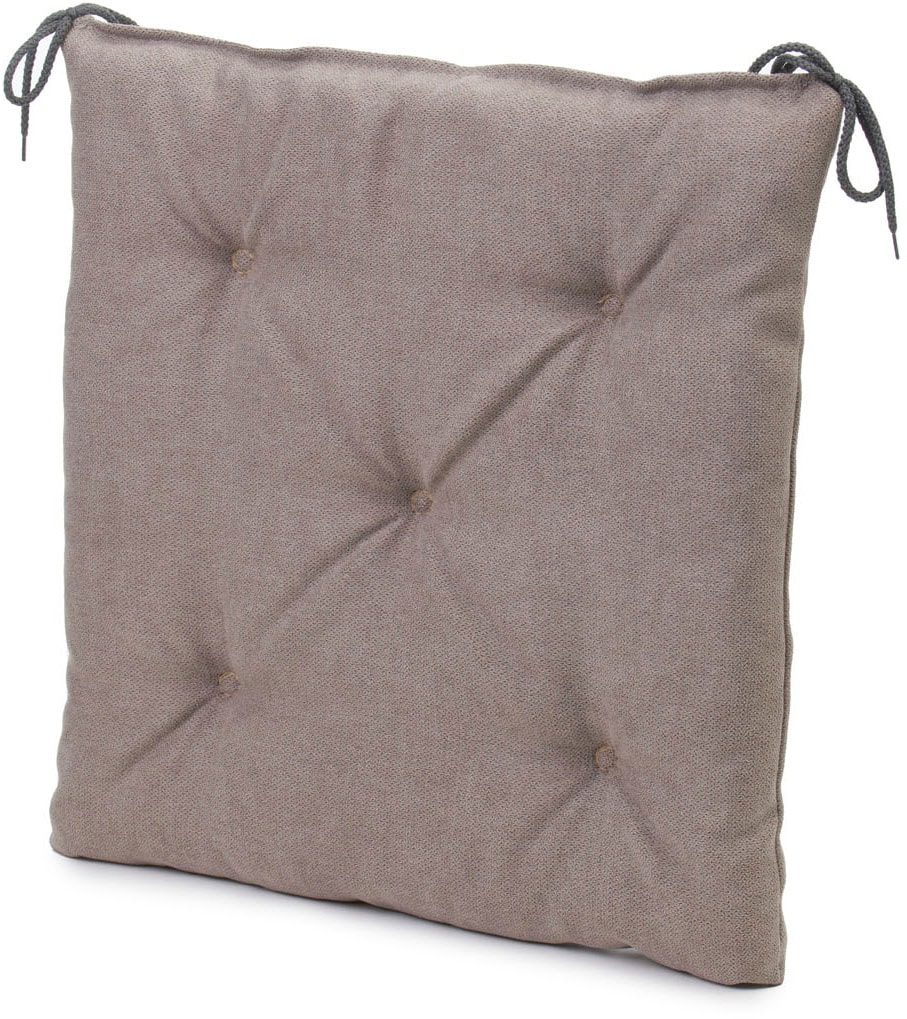 Gözze Sitzauflage »Darco Uni« 1 Stück, Masse: 40 x 40 x 4 cm, mit Füllung, mit Bindebändern