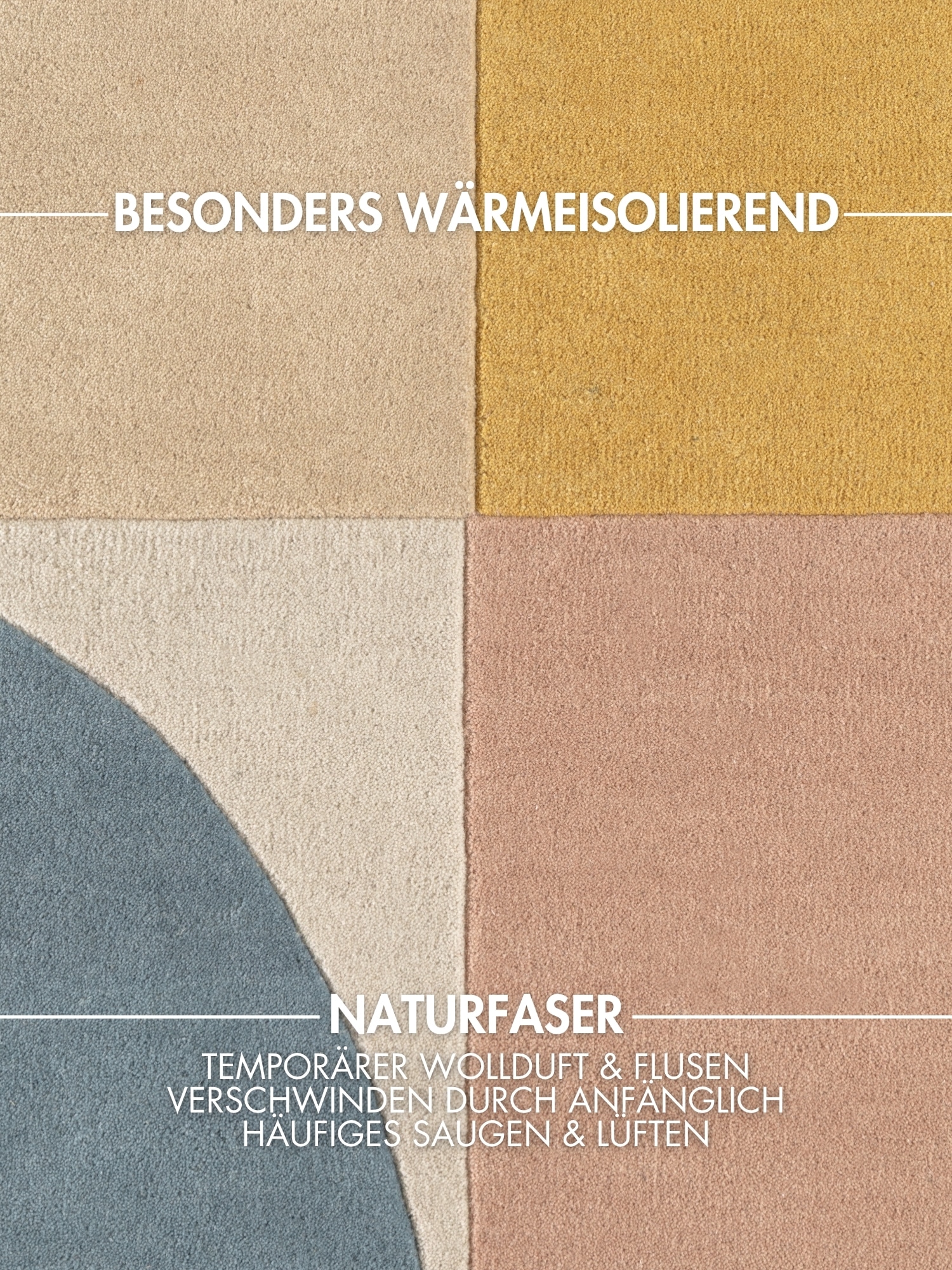 Ted Baker Tapis en laine »Curzon« Rectangulaire 17 mm Höhe Laine, tapis naturel, fait main, salon, chambre à coucher, coloré