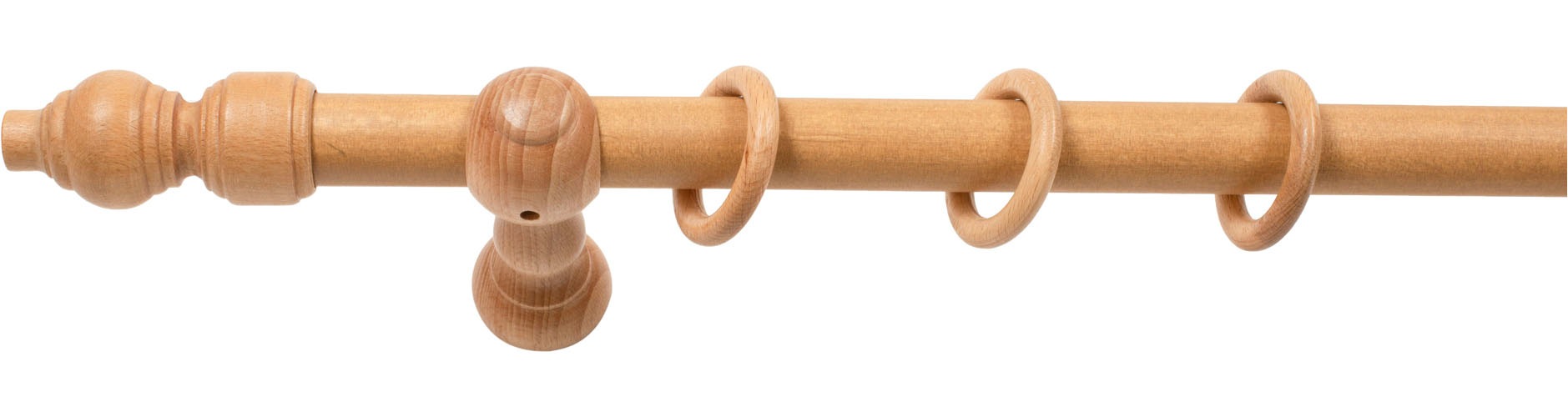 SN DECO GROUP Gardinenstange »Filigrano« 1 läufig-läufig Fixmass 28 mm, Holz, verschiedene Längen und Farben, Komplettset