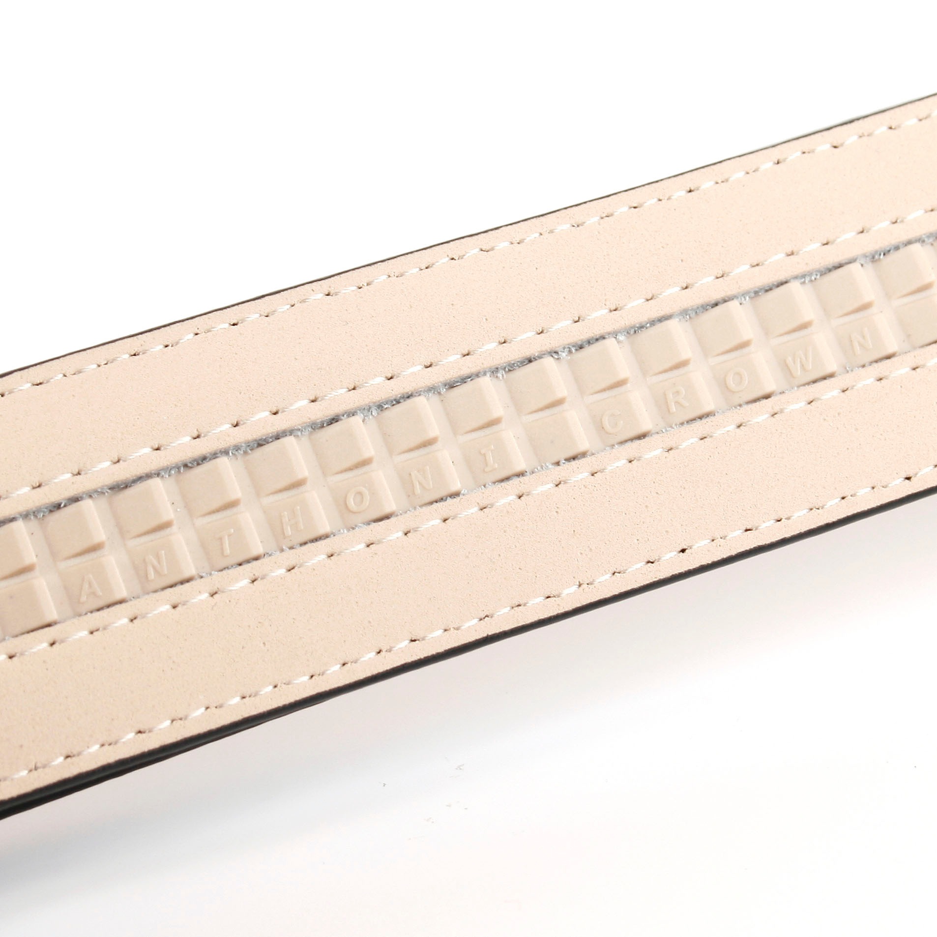 Anthoni Crown Ledergürtel Leicht bombiert, glatte Oberfläche