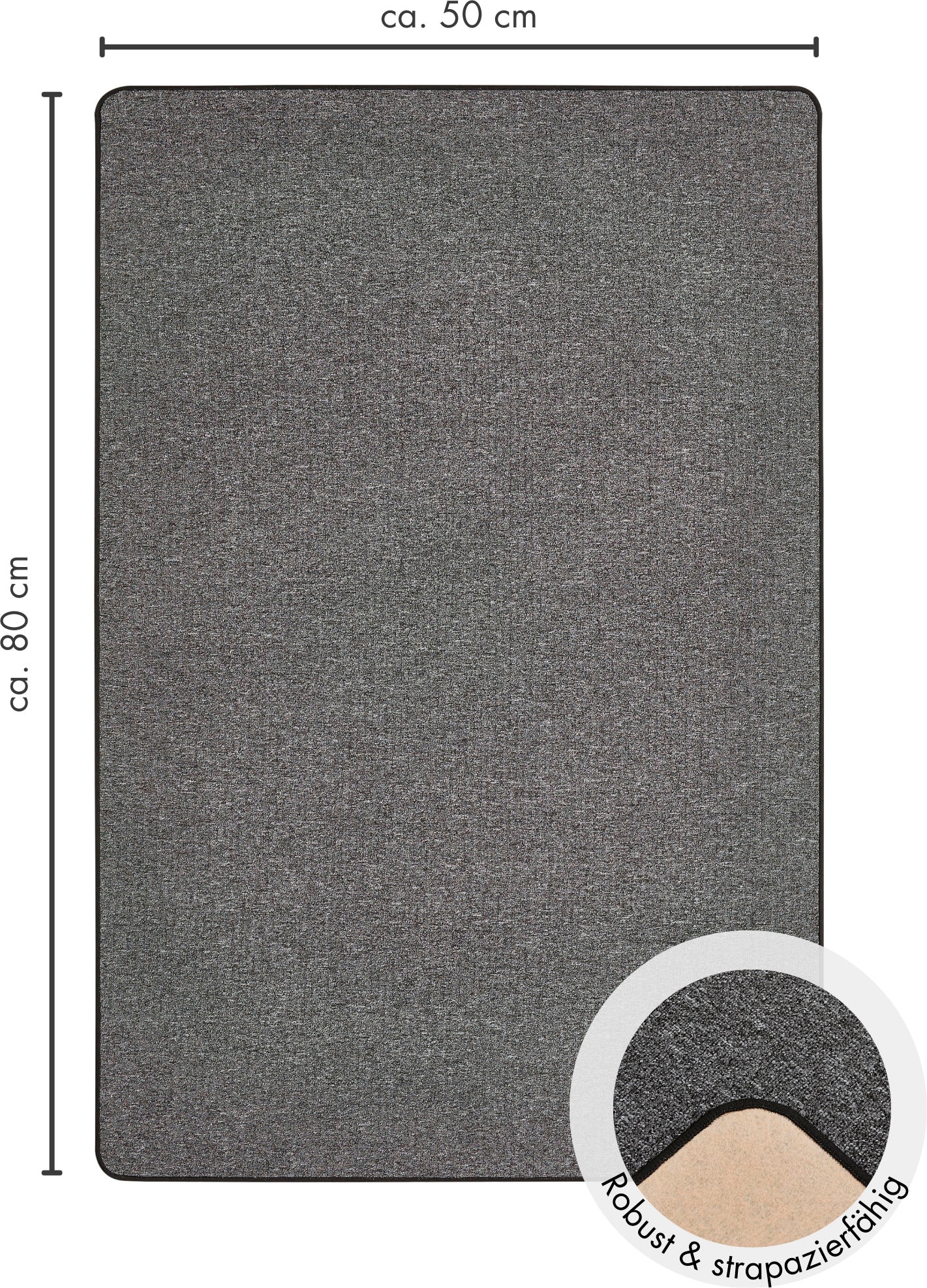 Andiamo »Luton, Made in Germany« rechteckig 5 mm Höhe melierte Optik, auch als Läufer, Wohnzimmer & Schlafzimmer