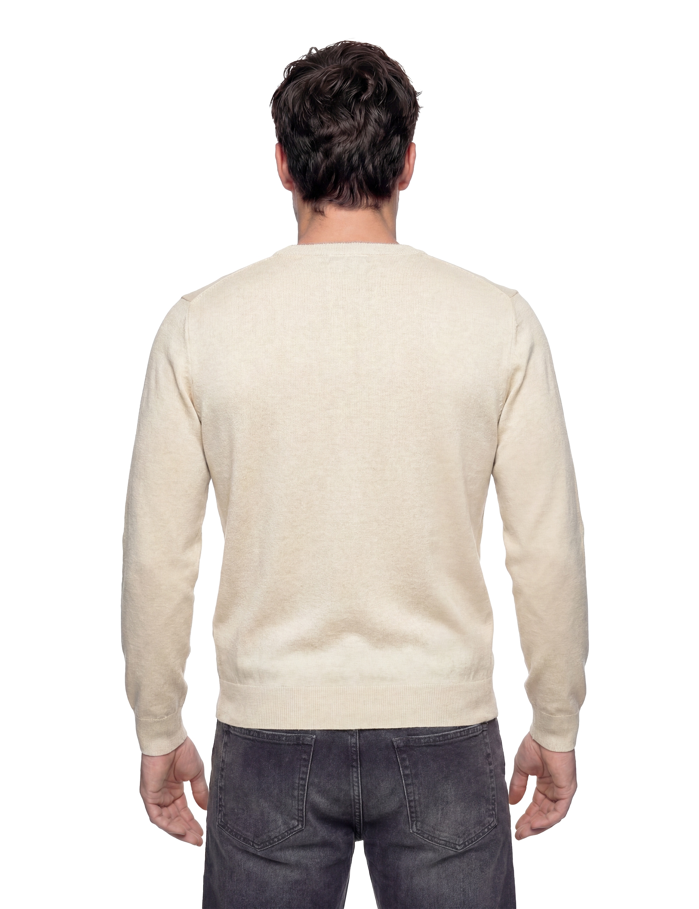 Guess Pull en tricot »MARCOS« Col rond, maille fine avec teneur en laine et soie, coupe régulière