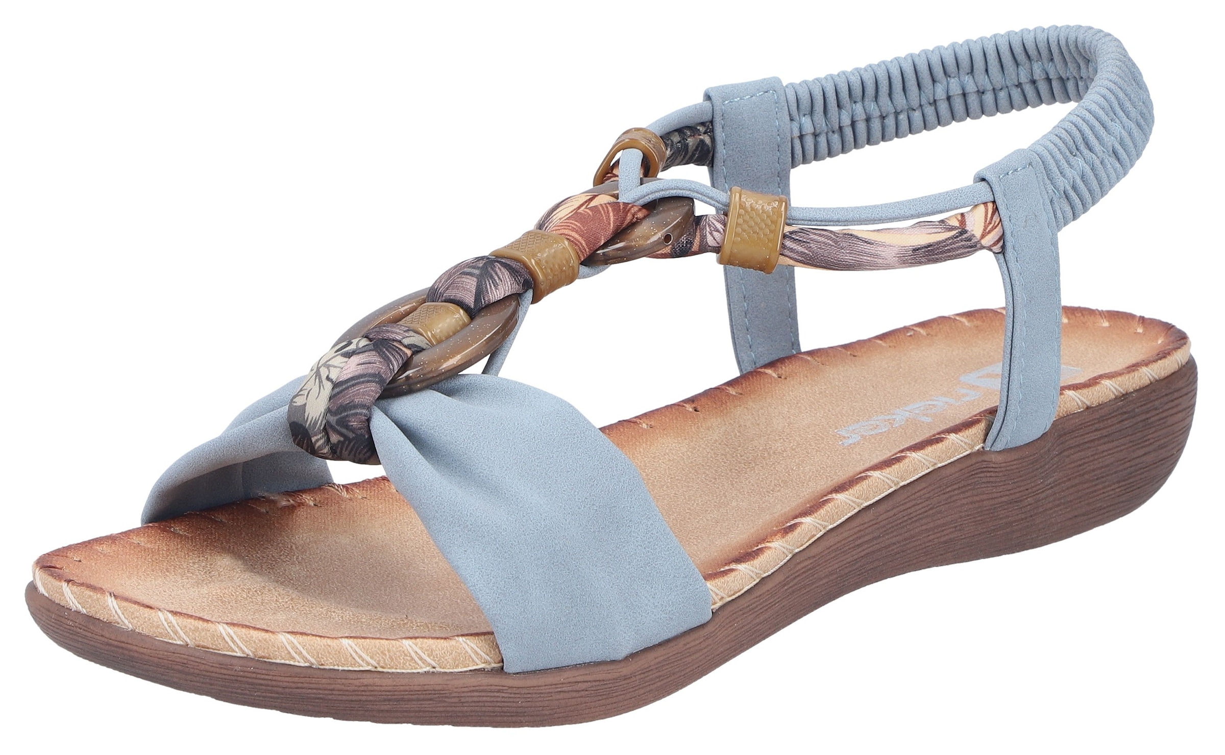 Rieker Sandale  Sommerschuh, Urlaubsschuh, Fersenriemchen mit Gummizug