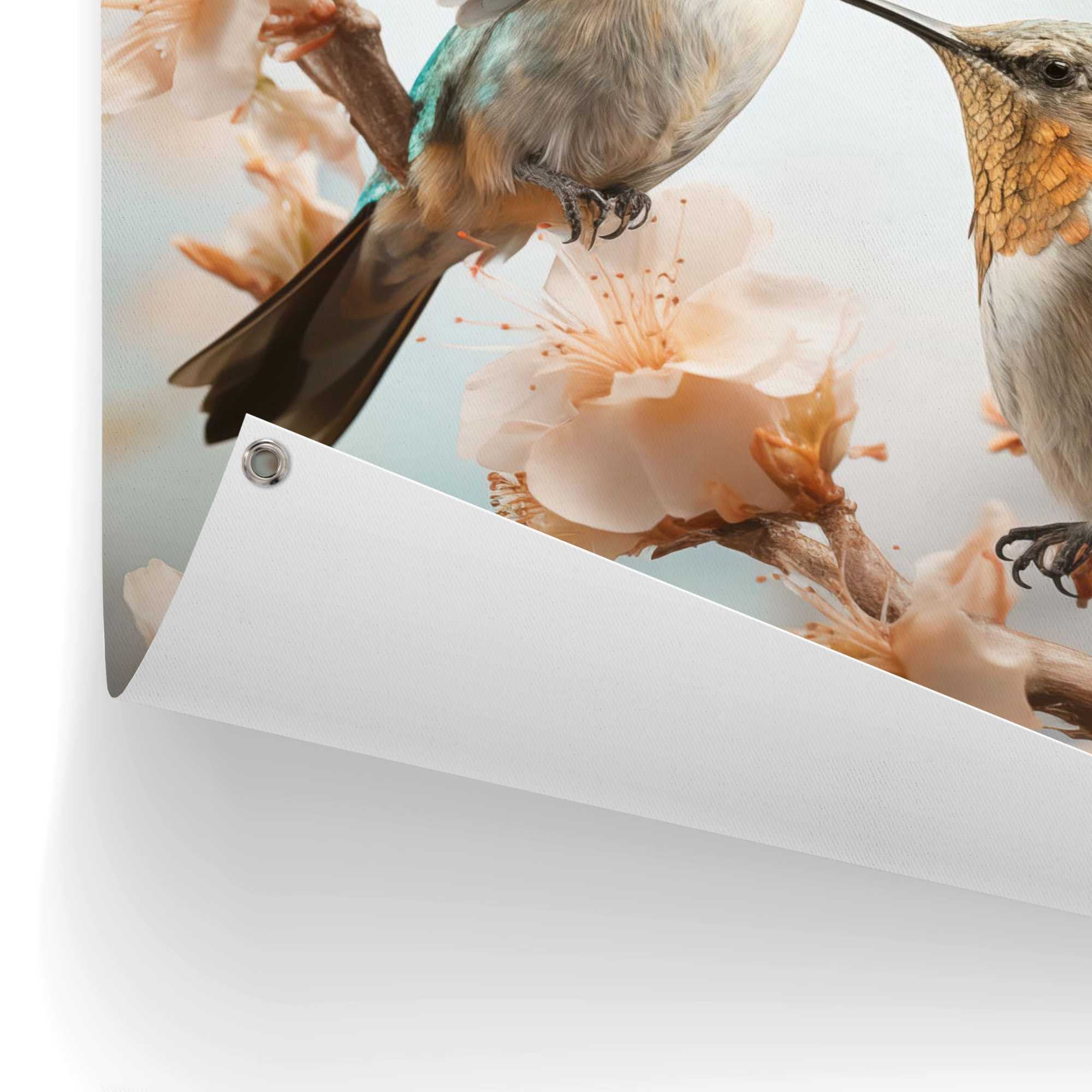 Reinders! Poster »Spring Birds« Garten - Kolibri - Frühling - Blüte - Blau - Leinwand - Tiere