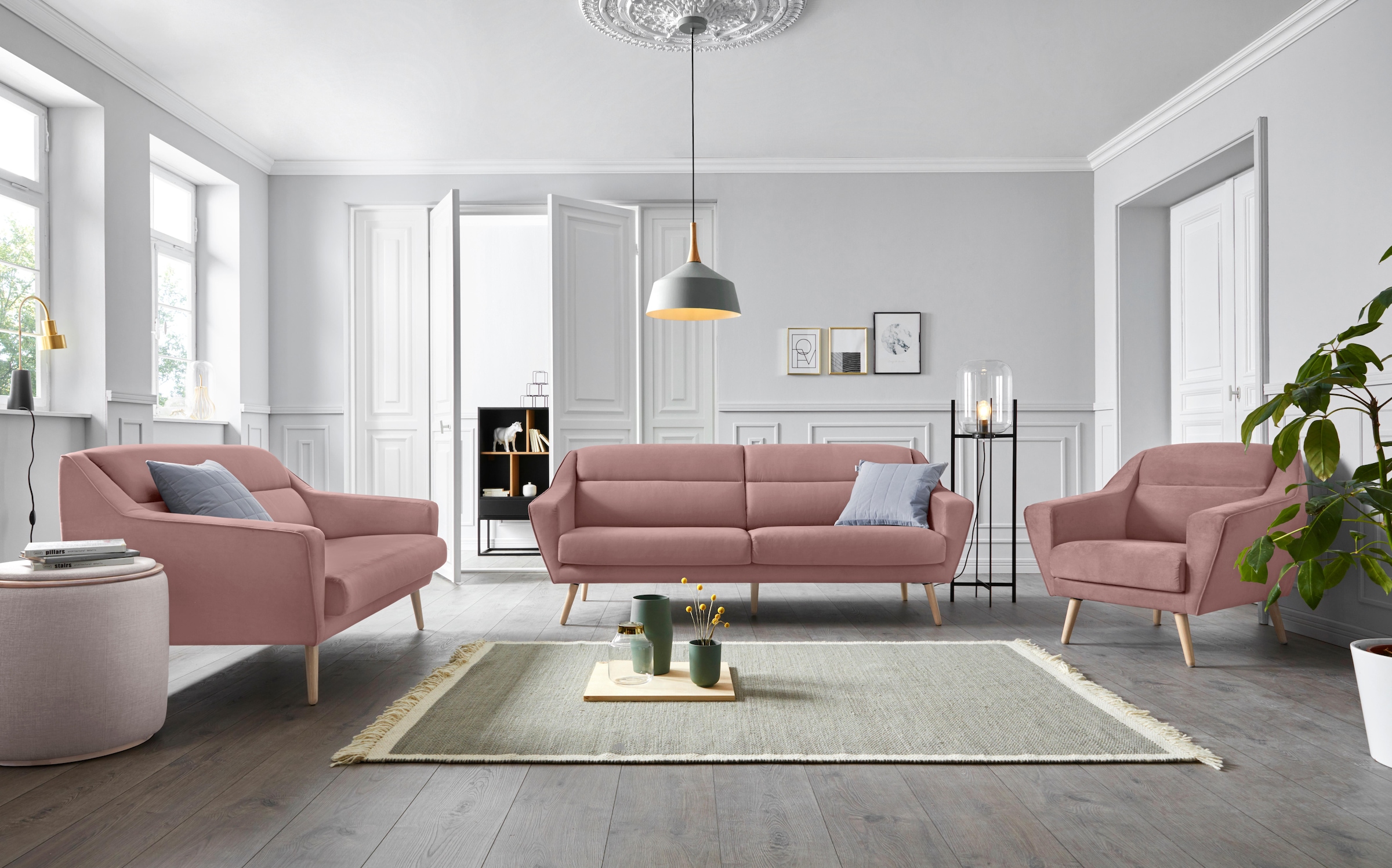 GOODproduct 3-Sitzer »Bille« mit Naht im Rückenkissen und Eiche-Beinen, Design by Morten Georgsen
