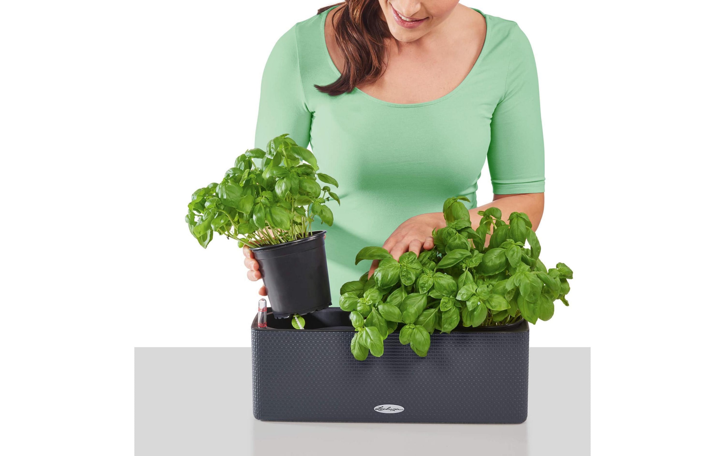   Pot de fleurs »Lechuza Pflanzentopf Cube Color Dun« Material: Polycarbonat, Polypropylen